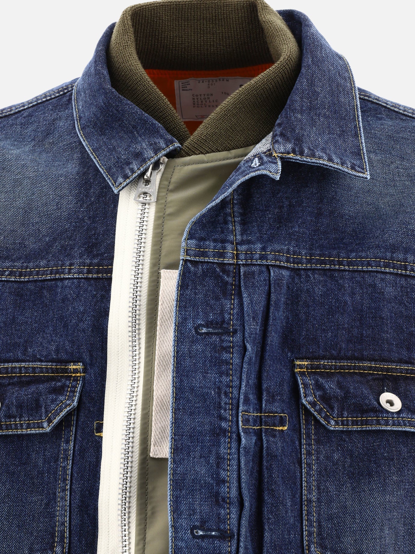 Giacche in denim 100% cotton  Blu - Sacai Uomo | PDP | VIETTI Online Store | thumbnail_3