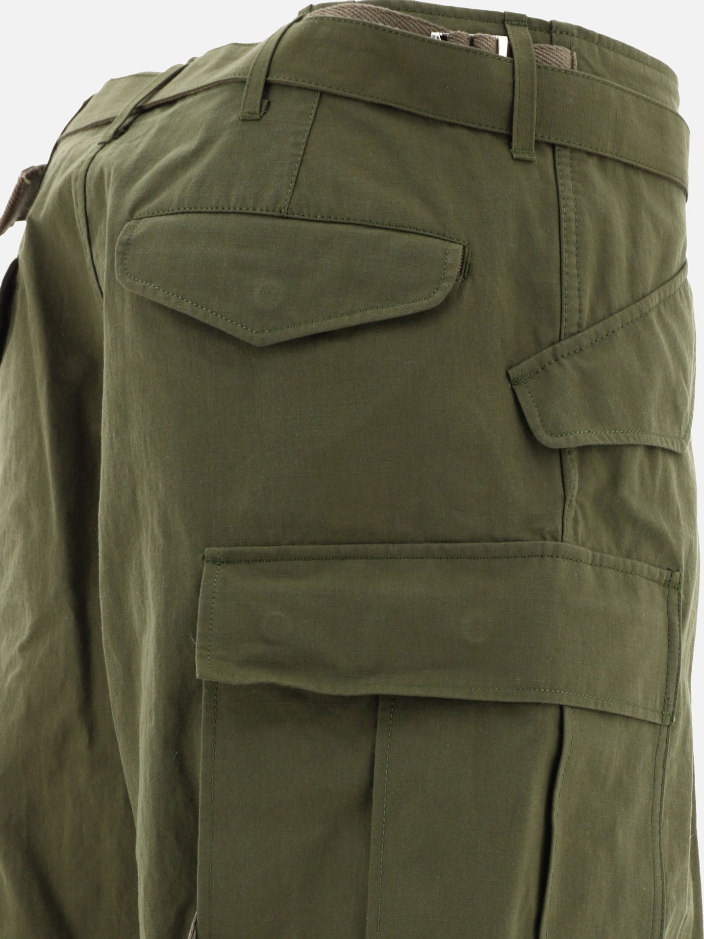 Cotton and nylon blend cargo trousers