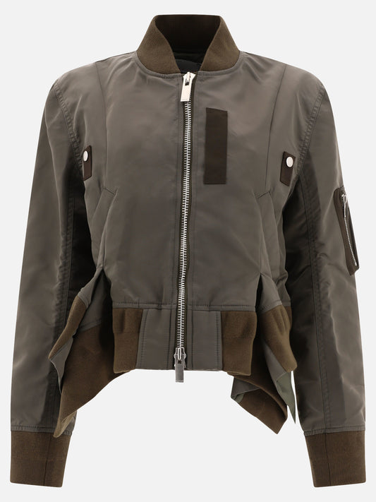 Bomber 100% nylon  Verde - Sacai Donna | PLP | VIETTI Online Store 
