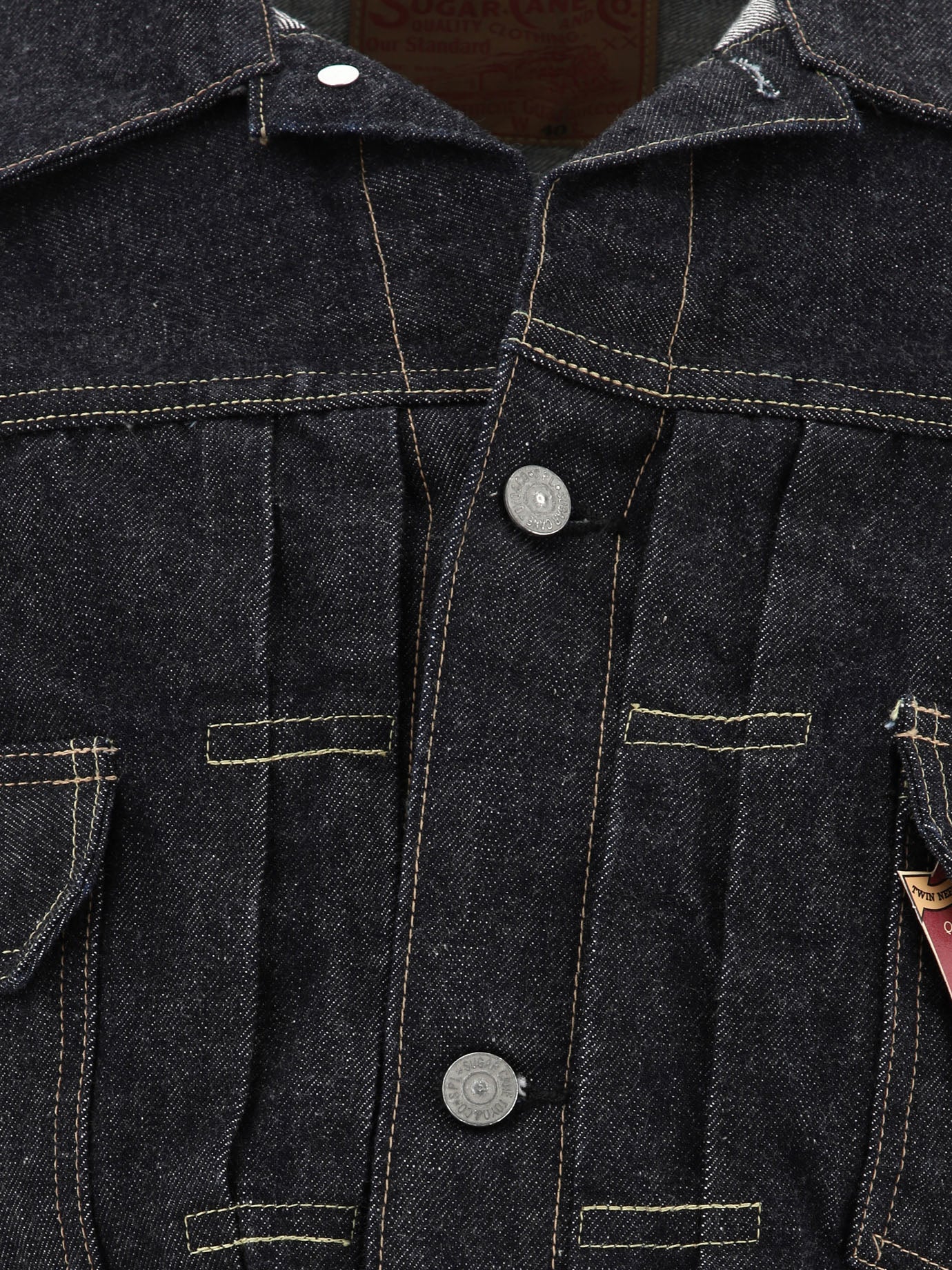Giacche in denim Solid colour  Blu - Sugar Cane Uomo | PDP | VIETTI Online Store | thumbnail_3