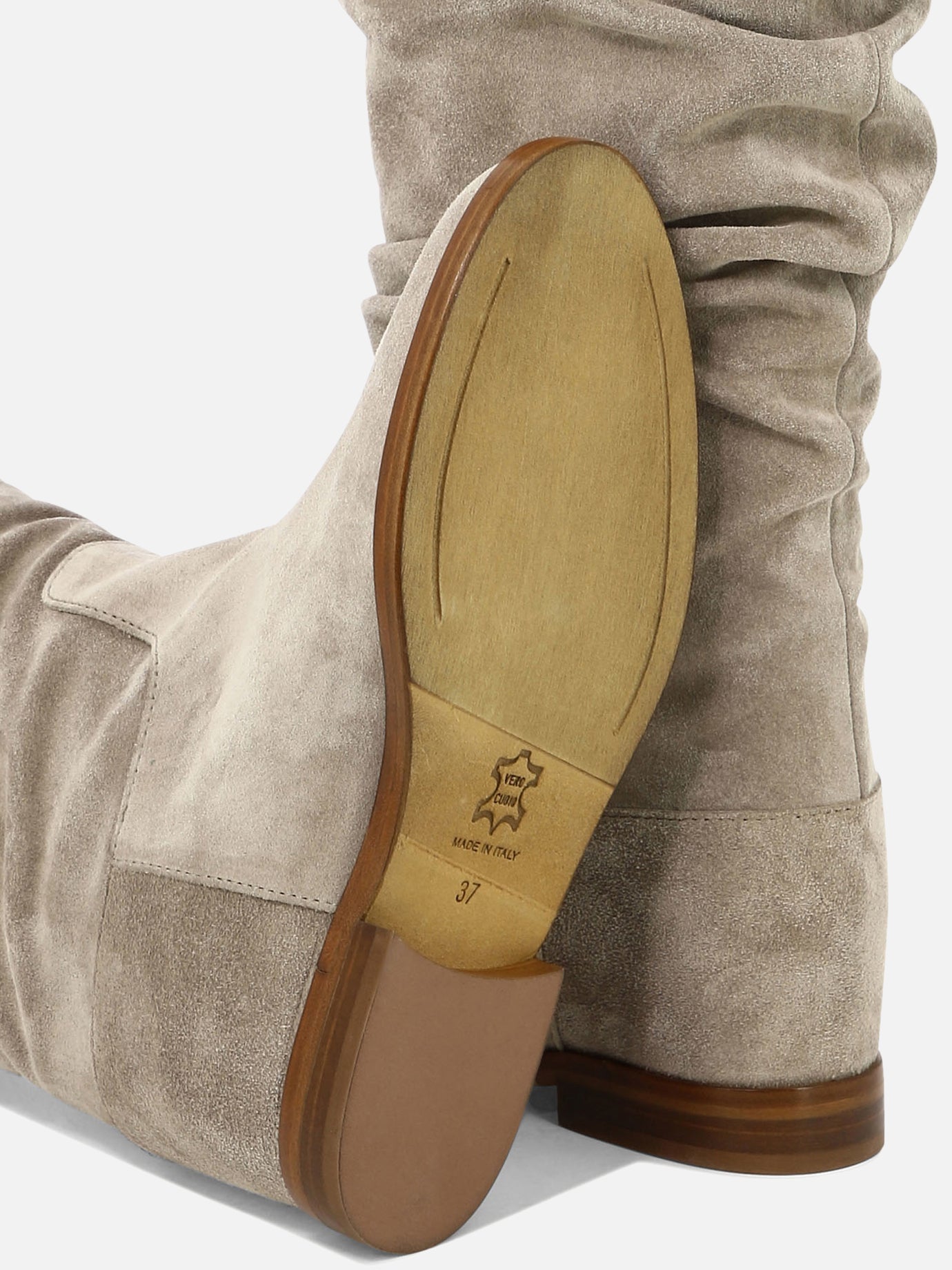 Knee-high 100% suede - 100% leather  Grey - Via Roma 15 Women | PDP | VIETTI Online Store | Zoom-Modal_5
