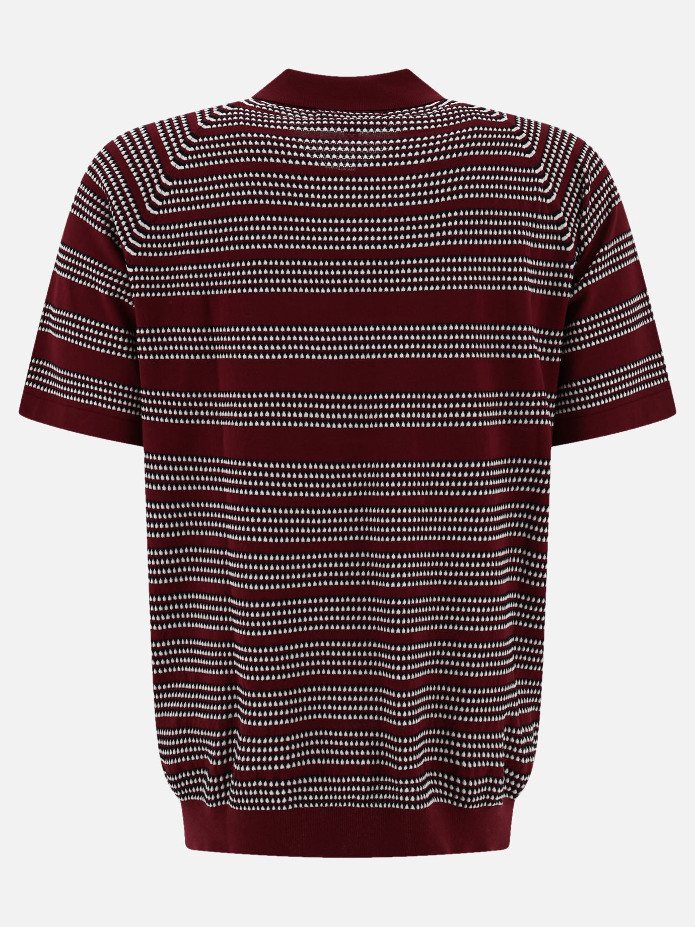 Half-zip jacquard polo shirt