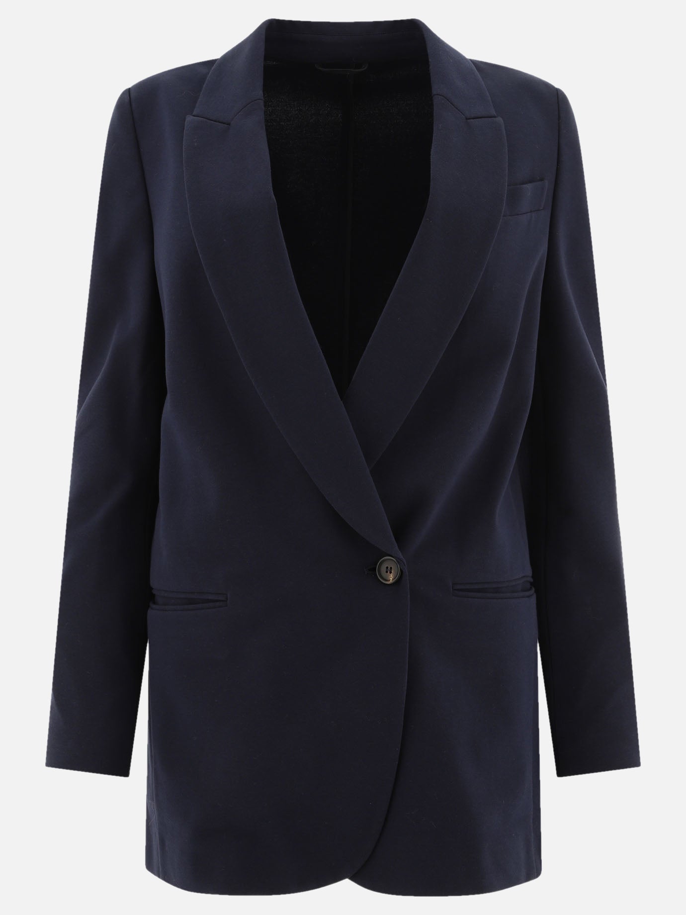 Blazer Solid colour  Blu - Brunello Cucinelli Donna | PDP | VIETTI Online Store | Zoom-Modal
