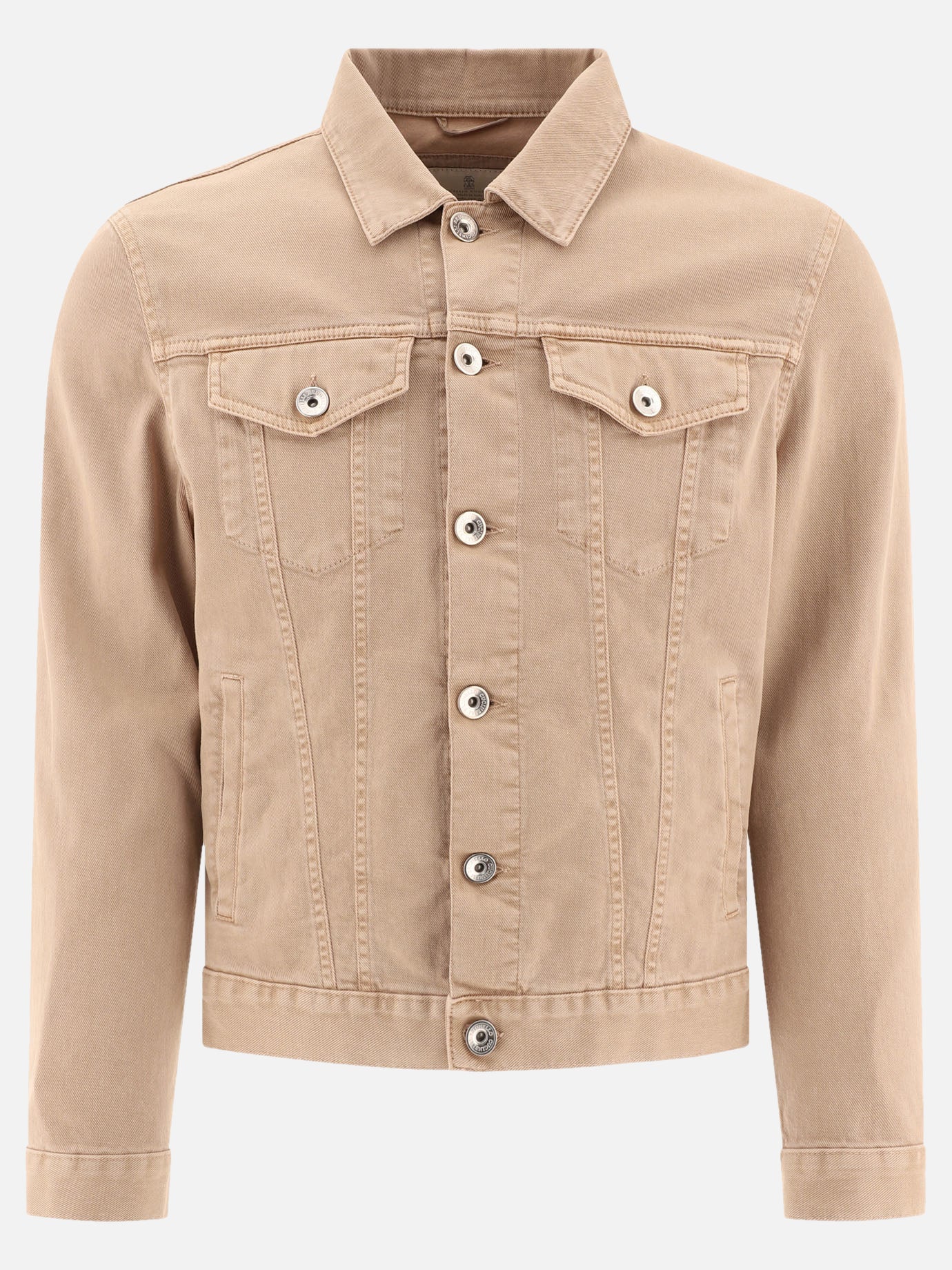 Giacche in denim Solid colour  Beige - Brunello Cucinelli Uomo | PDP | VIETTI Online Store | Zoom-Modal
