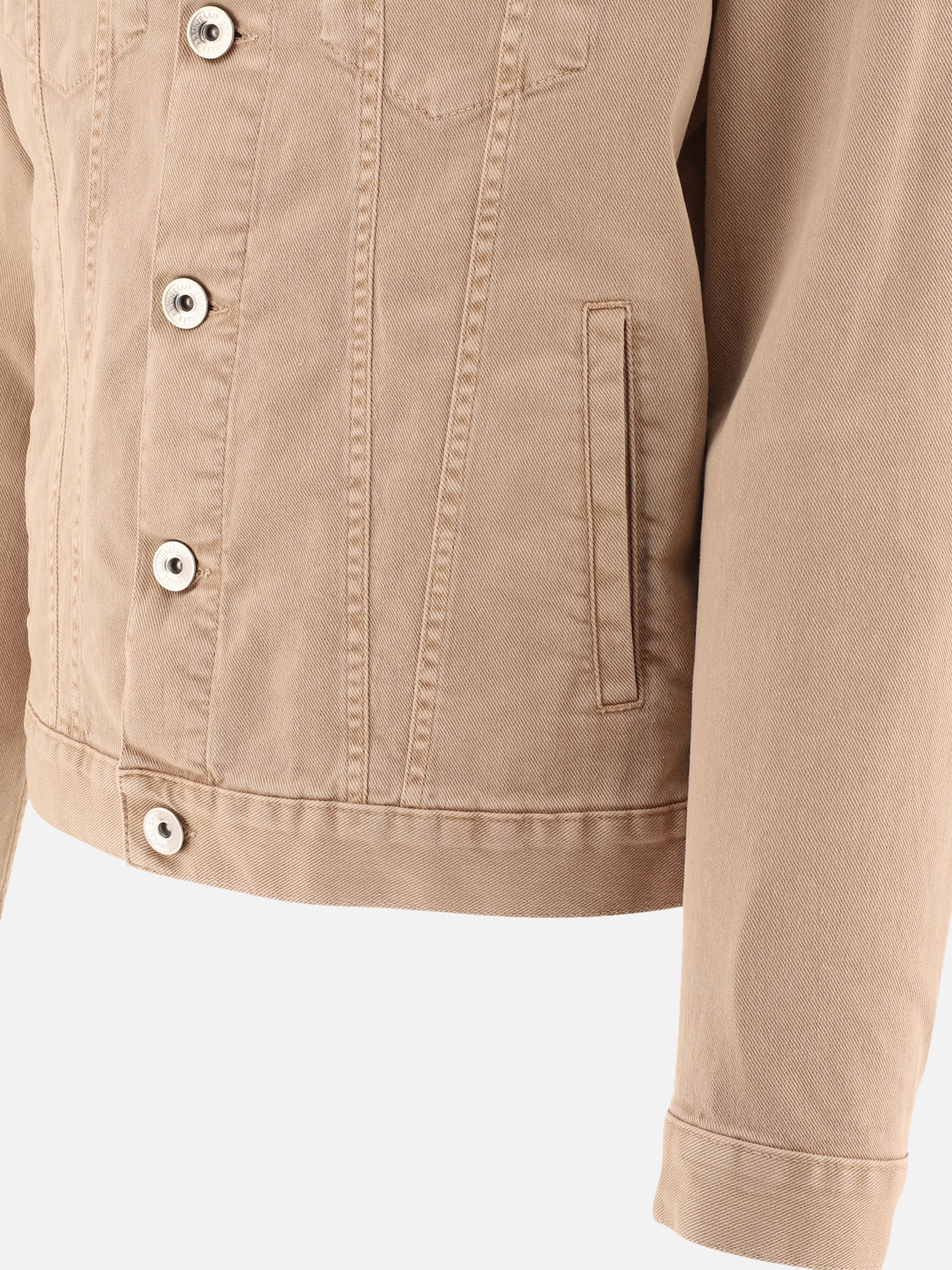 Giacche in denim Solid colour  Beige - Brunello Cucinelli Uomo | PDP | VIETTI Online Store | thumbnail_4