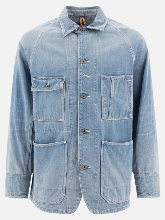 Giacche in denim Solid colour  Azzurro - KAPITAL Uomo | PLP | VIETTI Online Store 

