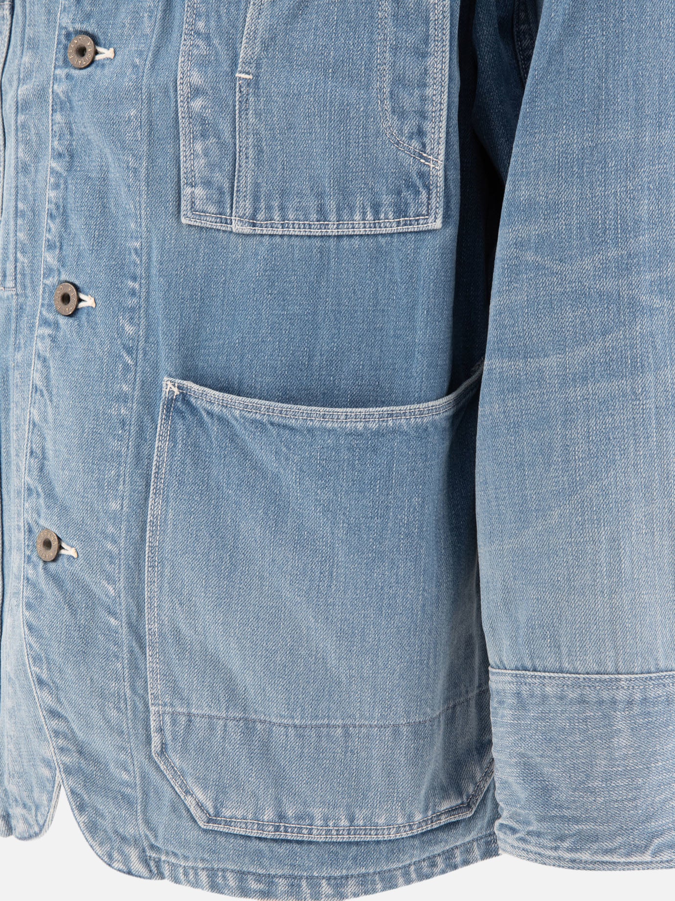 Giacche in denim Solid colour  Azzurro - KAPITAL Uomo | PDP | VIETTI Online Store | Zoom-Modal_4
