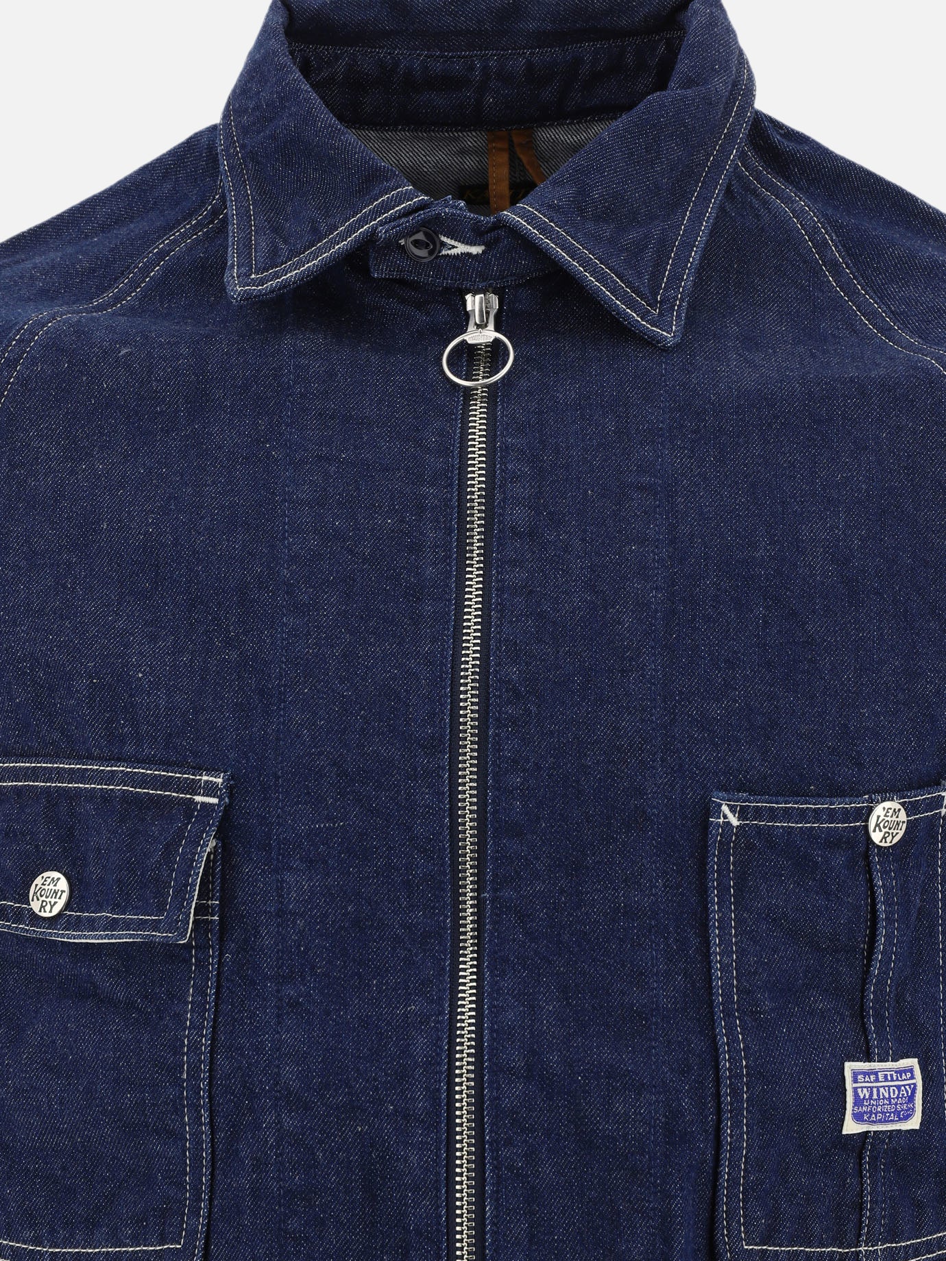 Giacche in denim Solid colour  Blu - KAPITAL Uomo | PDP | VIETTI Online Store | Zoom-Modal_3
