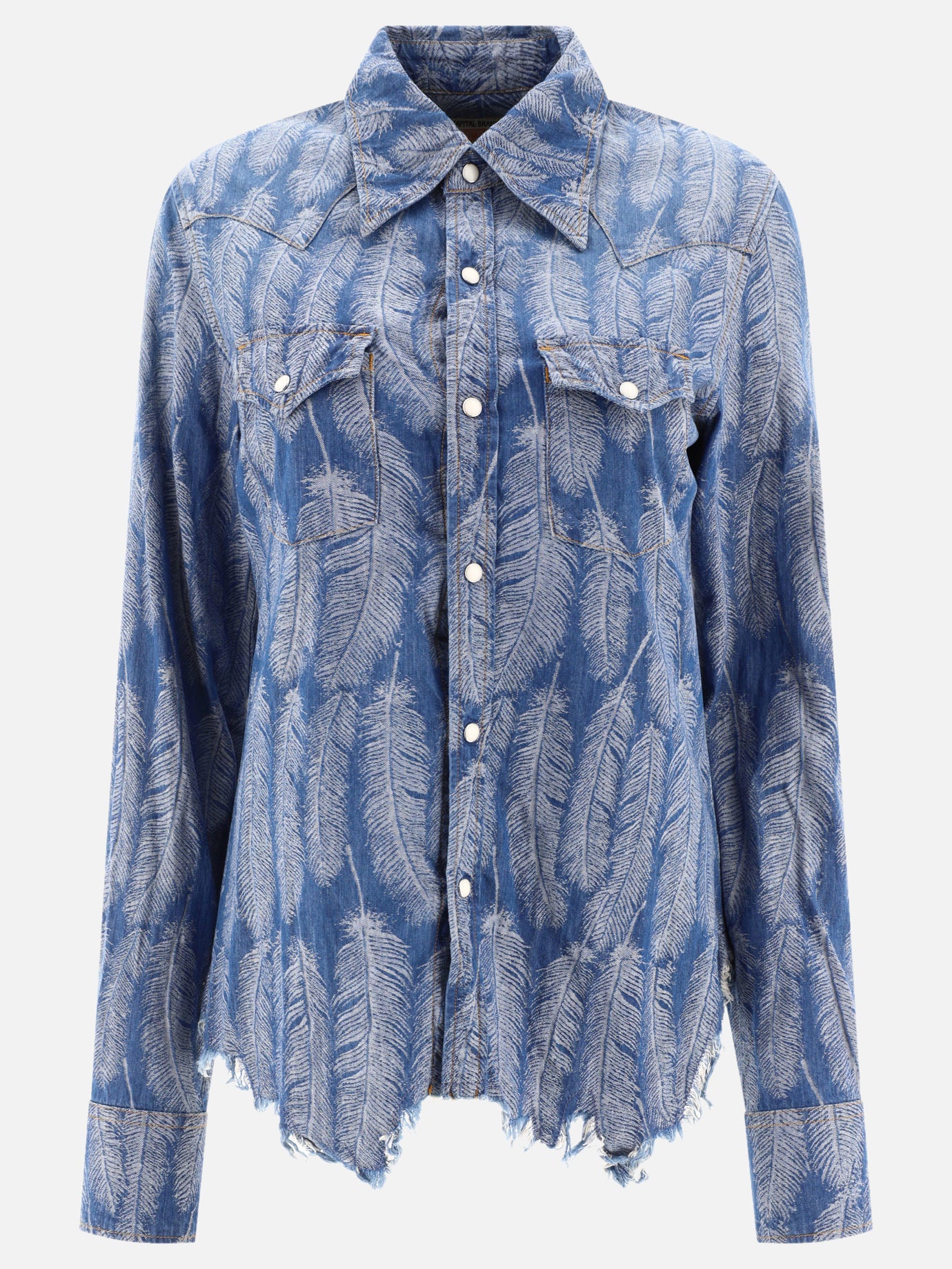 KAPITAL "Magpie" western shirt Light blue