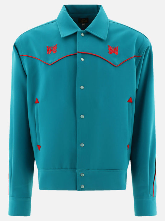 Giacche leggere & Trapuntate Solid colour  Azzurro - Needles Uomo | PLP | VIETTI Online Store 
