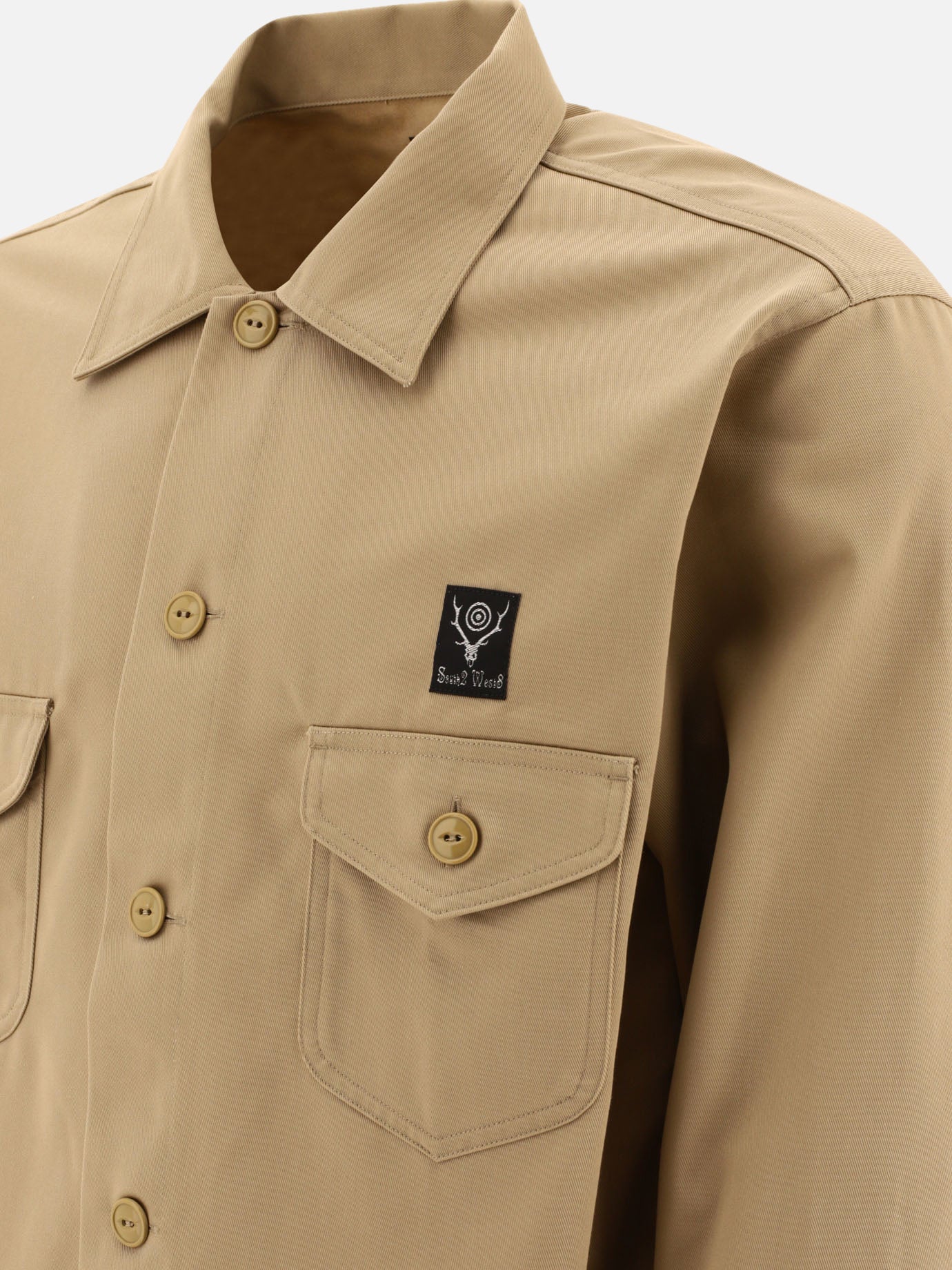 South2 West8 Camicia &quot;Smokey&quot; 11505015_S Beige thumbnail_4