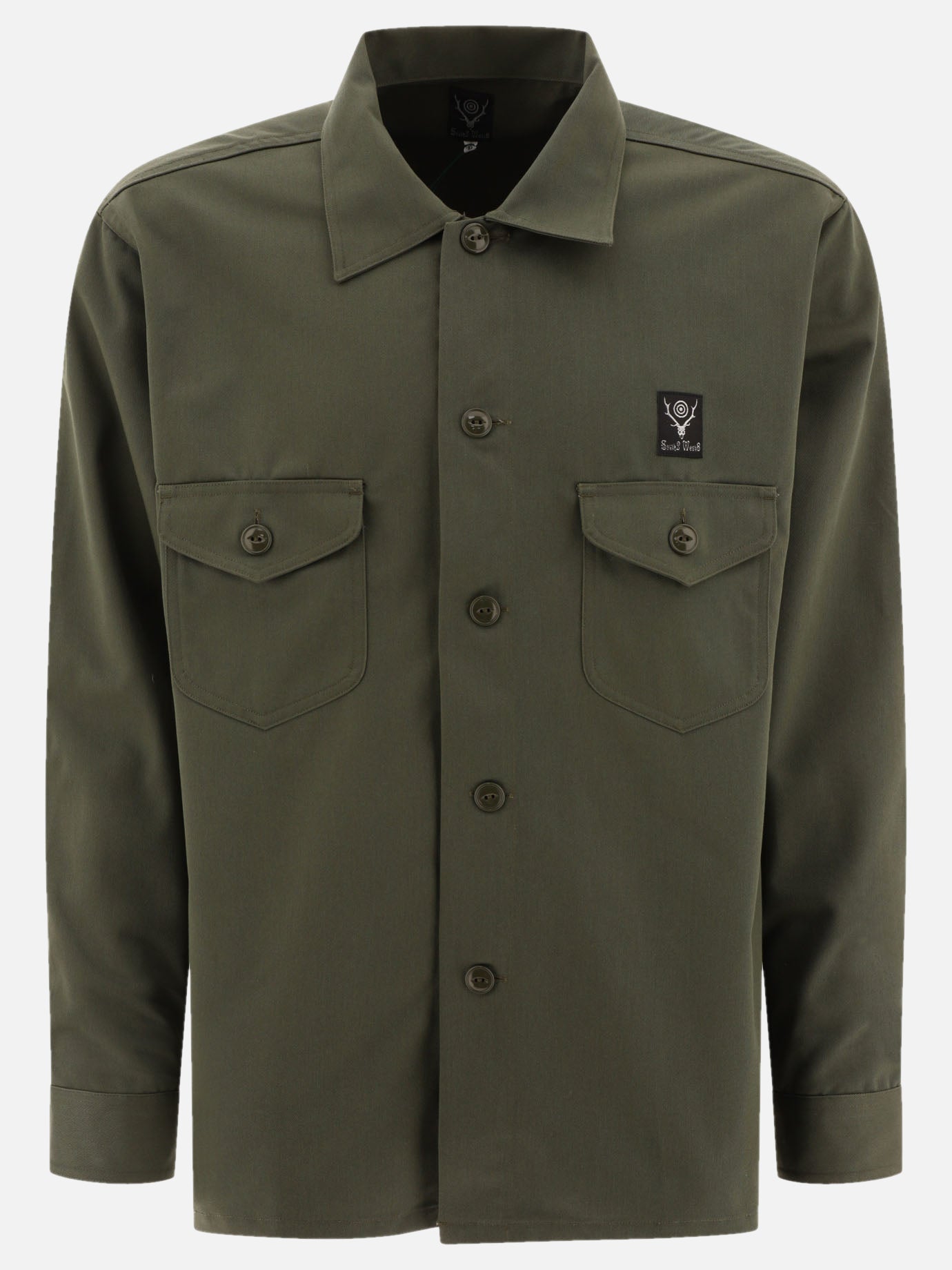 South2 West8 Camicia &quot;Smokey&quot; 11953471_M Green thumbnail_1