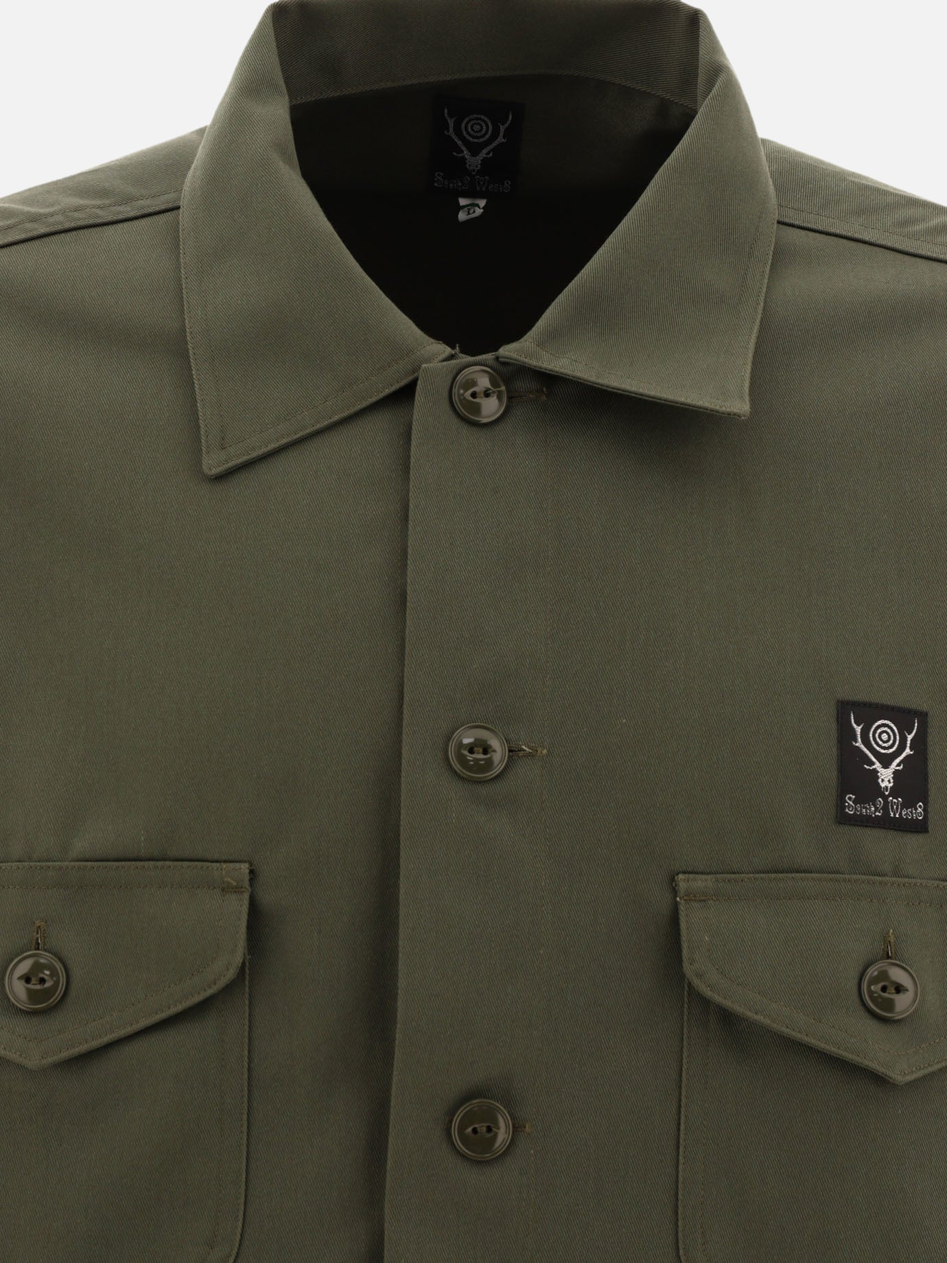 South2 West8 Camicia &quot;Smokey&quot; 11953471_M Green thumbnail_3