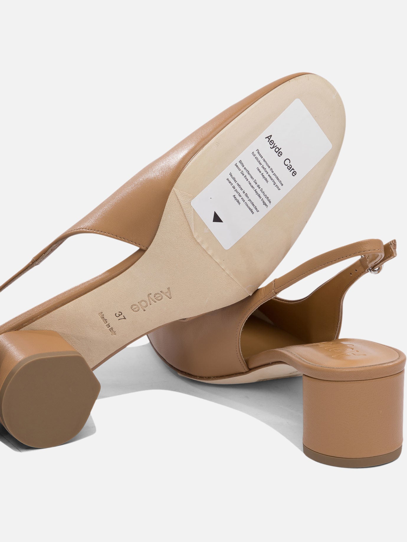 Slingback 100% nappa leather - 100% cow leather  Beige - Aeyde Donna | PDP | VIETTI Online Store | thumbnail_5