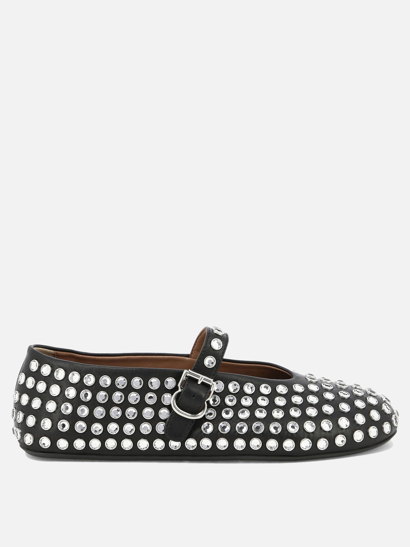 Alaïa Rhinestone ballet flats 15620015_37 Black thumbnail_1