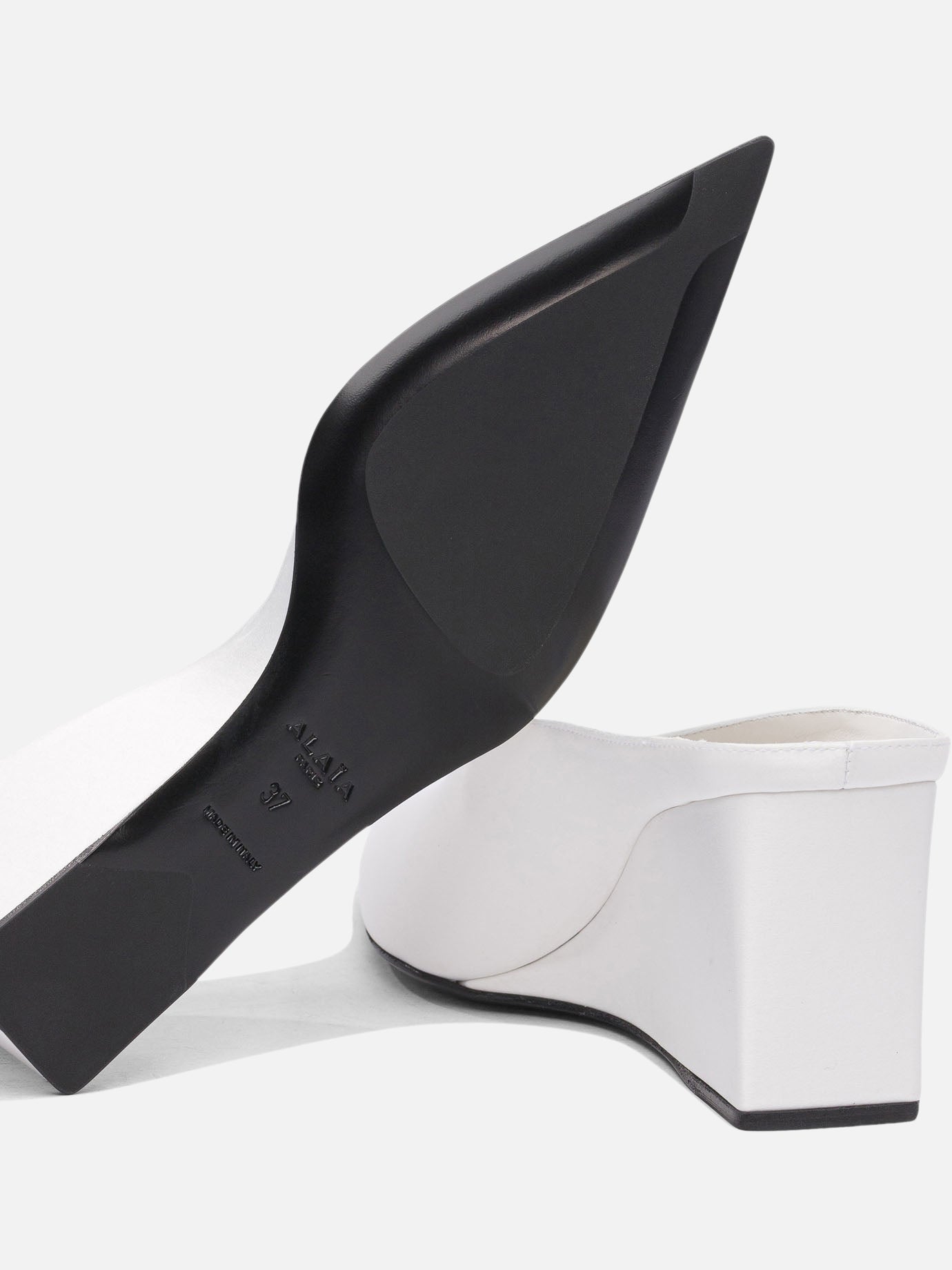 Alaïa Wedge mules 75 mm White