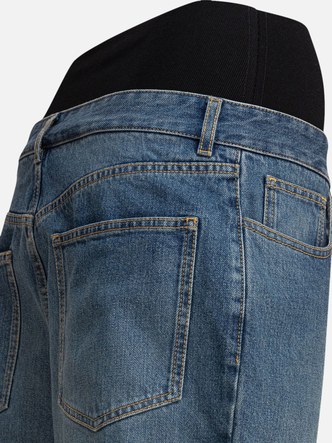 Alaïa Bermuda con cintura in maglia 12349007_36 Blue thumbnail_4