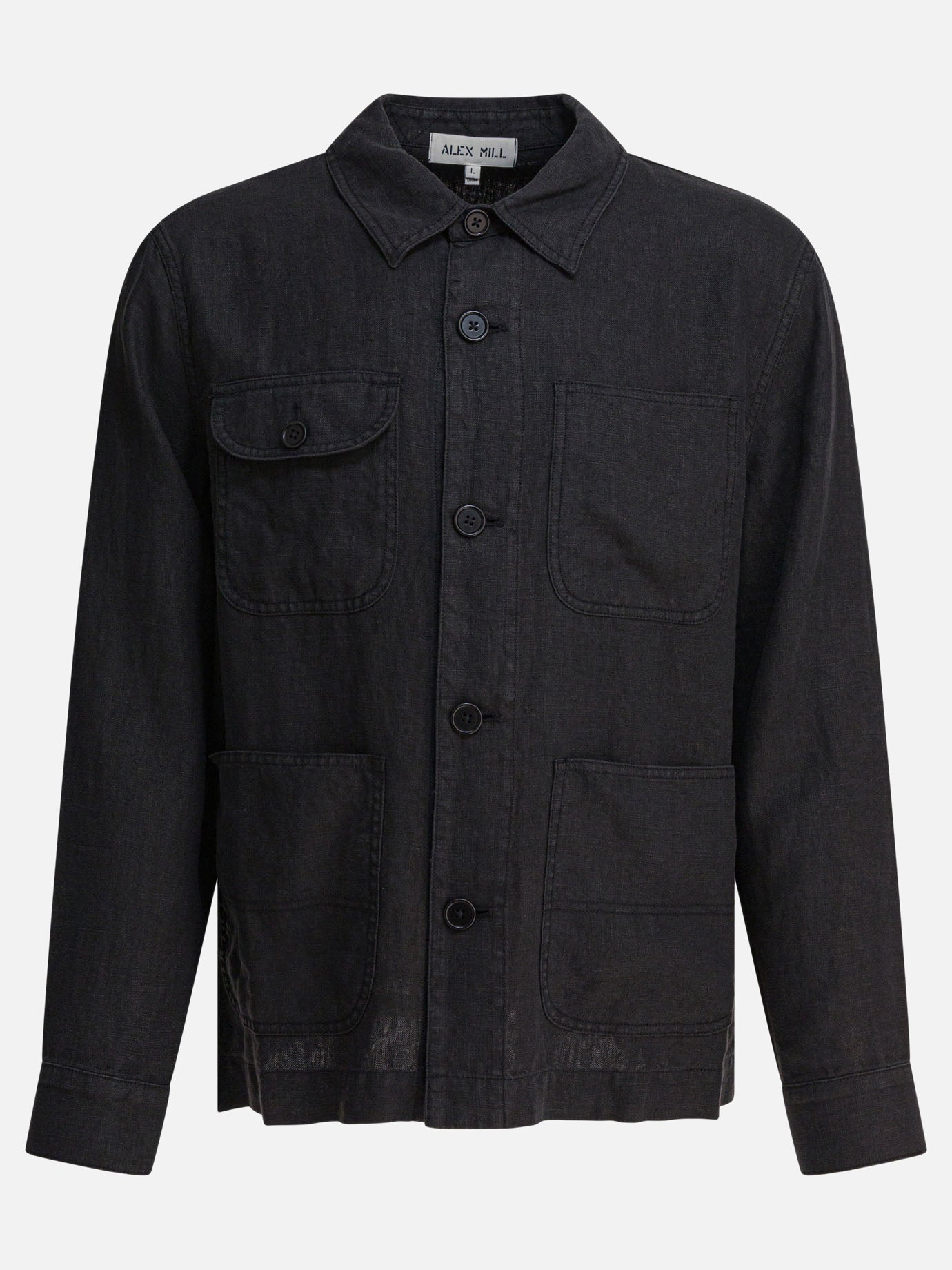 Alex Mill Linen work jacket 12746111_S Black thumbnail_1