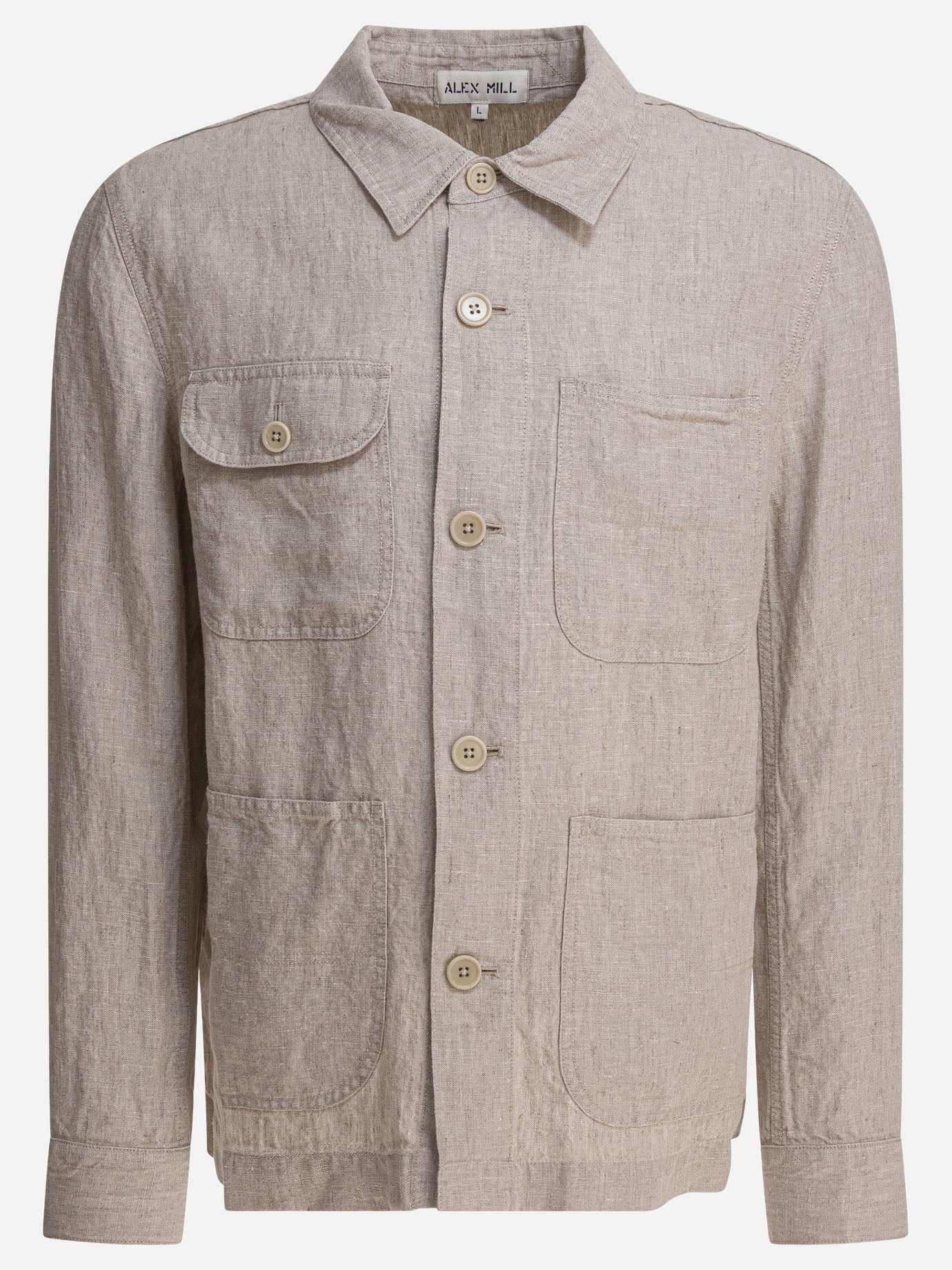 Alex Mill Linen work jacket 15663449_S Beige thumbnail_1