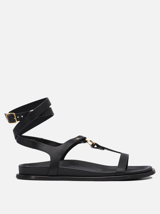 Flat sandals 100% cow leather - 100% cuerolite  Black - Alohas Women | PLP | VIETTI Online Store 
