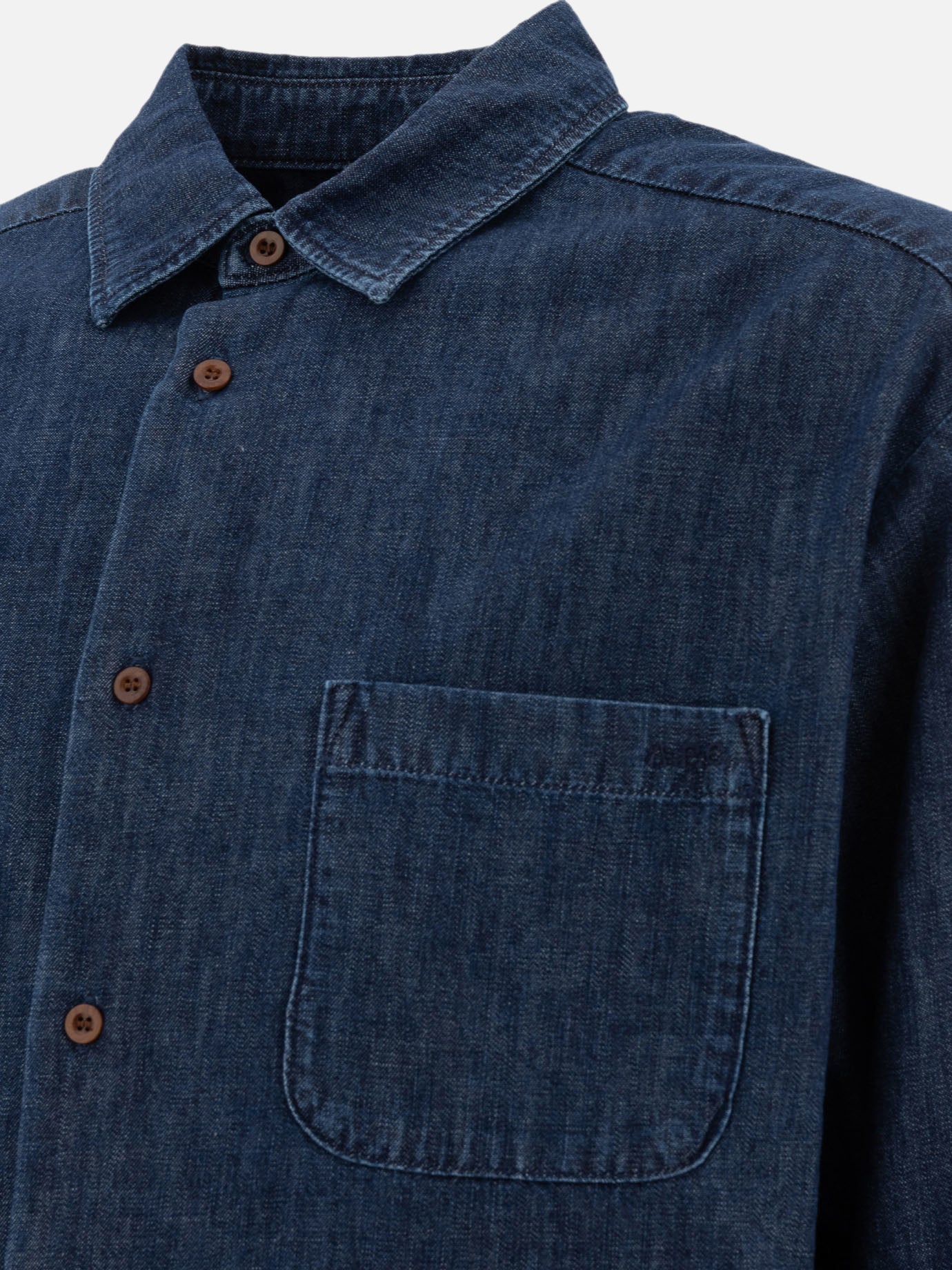 Camicie casual Denim  Blu - A.P.C. Uomo | PDP | VIETTI Online Store | thumbnail_4