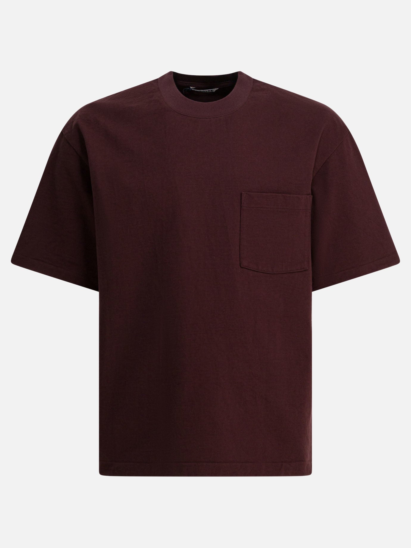 Crewneck t-shirts Solid colour  Brown - Auralee Men | PDP | VIETTI Online Store | Zoom-Modal
