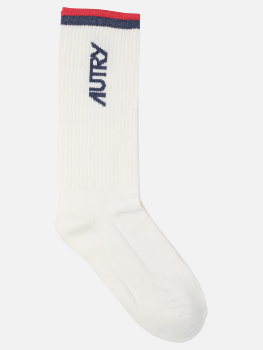Autry Jacquard logo socks 16347603_S White 1