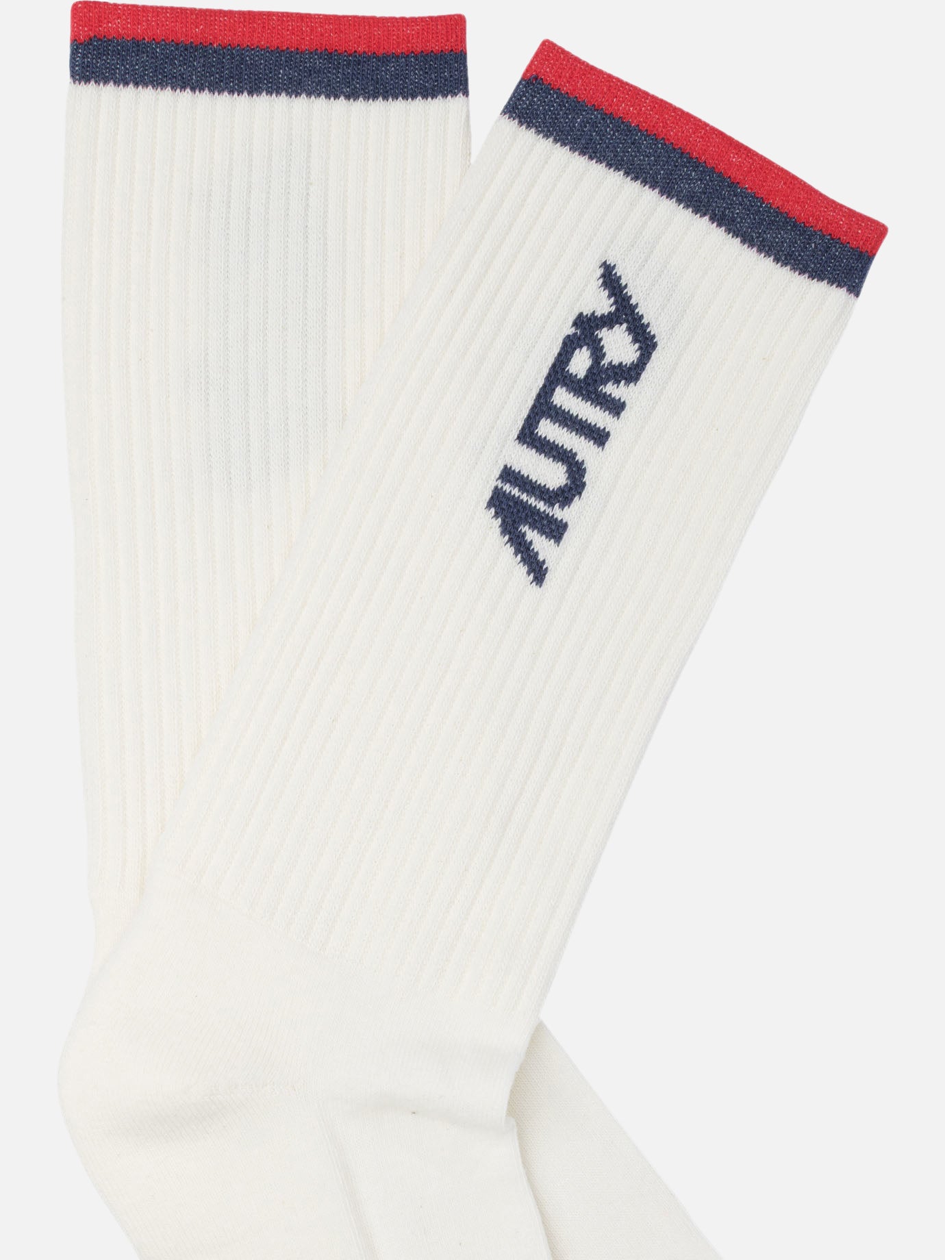 Autry Jacquard logo socks 16347603_S White thumbnail_2