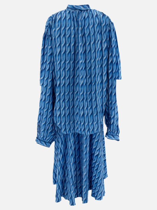 Balenciaga Abito stampato 12616062_36 Blue 2