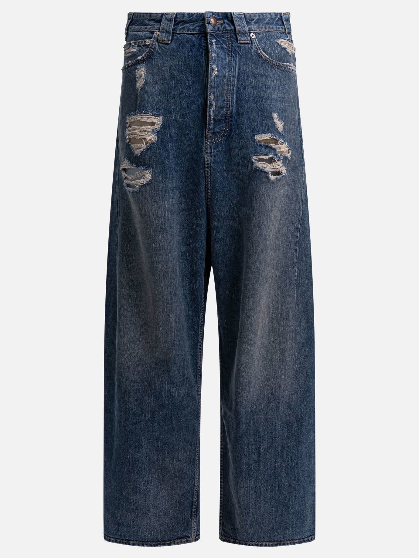 Jeans a gamba larga Denim  Blu - Balenciaga Uomo | PDP | VIETTI Online Store | thumbnail