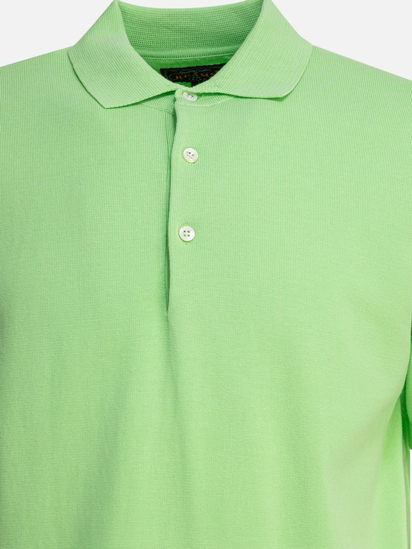 Polo con bottoni Solid colour  Verde - Beams Plus Uomo | PDP | VIETTI Online Store | thumbnail_3