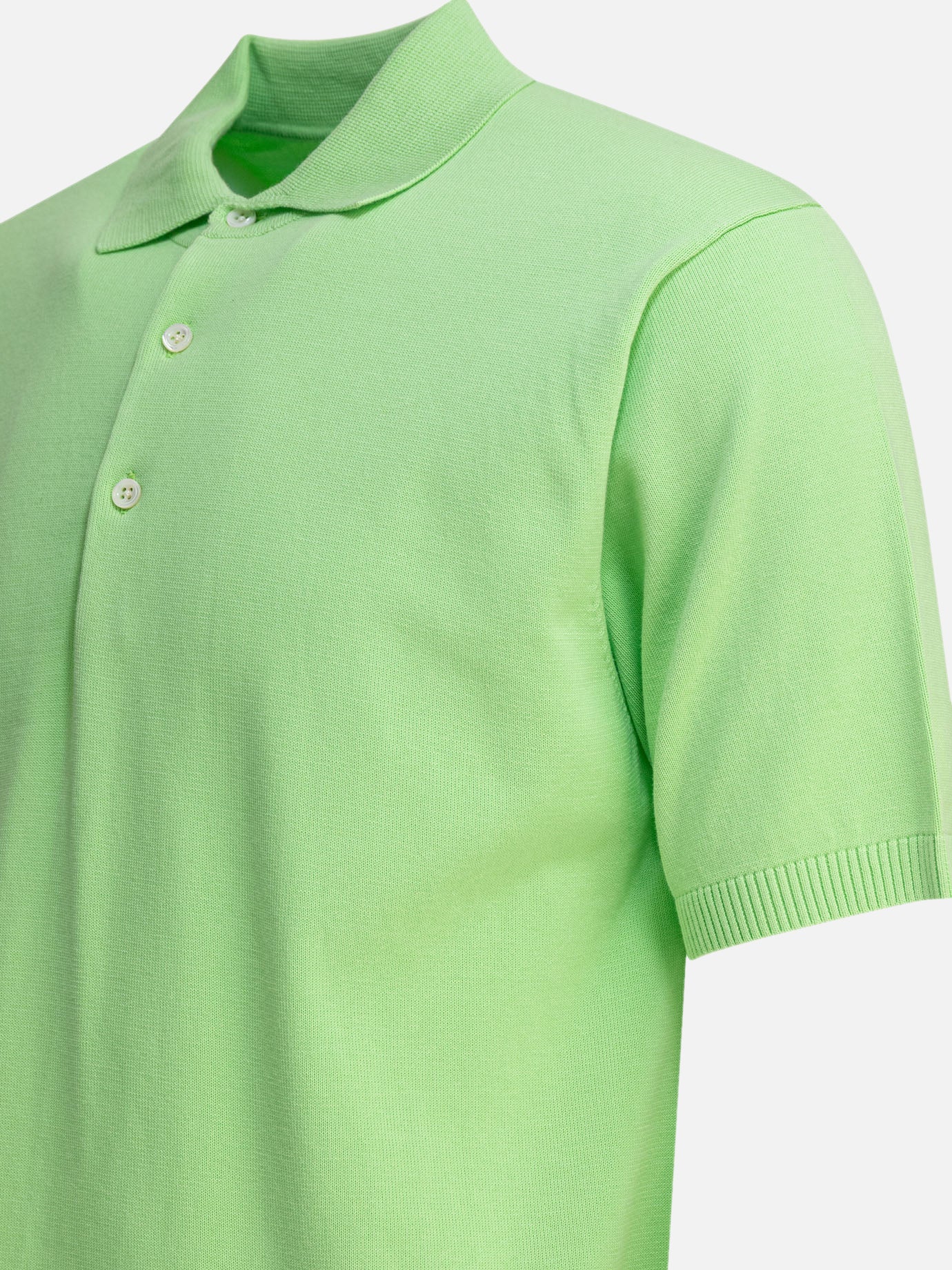 Polo con bottoni Solid colour  Verde - Beams Plus Uomo | PDP | VIETTI Online Store | Zoom-Modal_4

