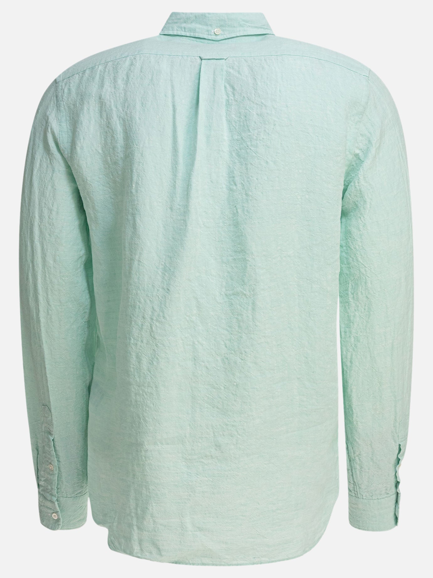 Beams Plus &quot;Linen Solid&quot; Shirt 11670629_S Green thumbnail_2