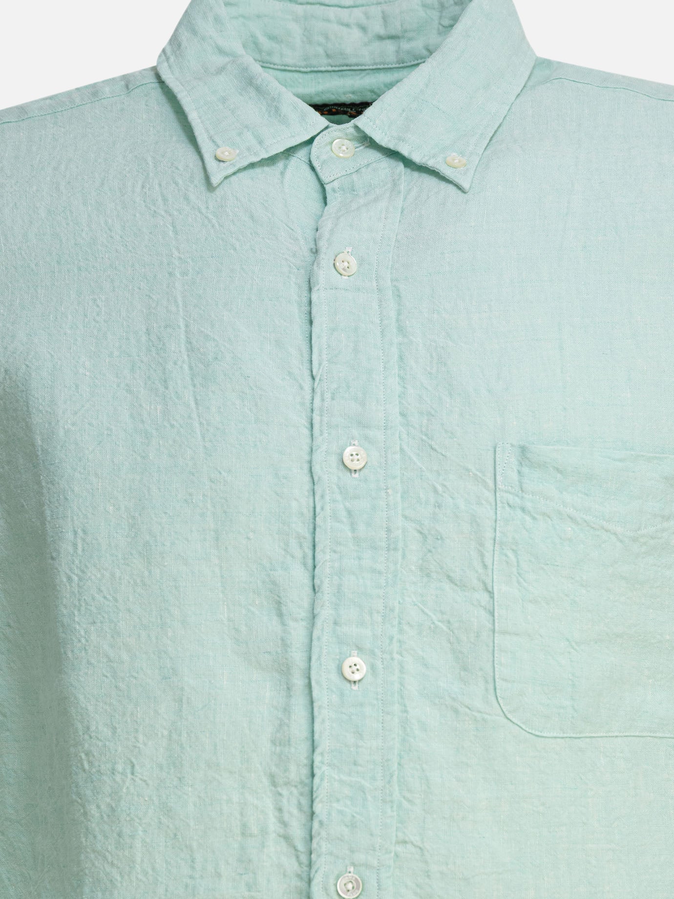 Beams Plus &quot;Linen Solid&quot; Shirt 11670629_S Green thumbnail_3