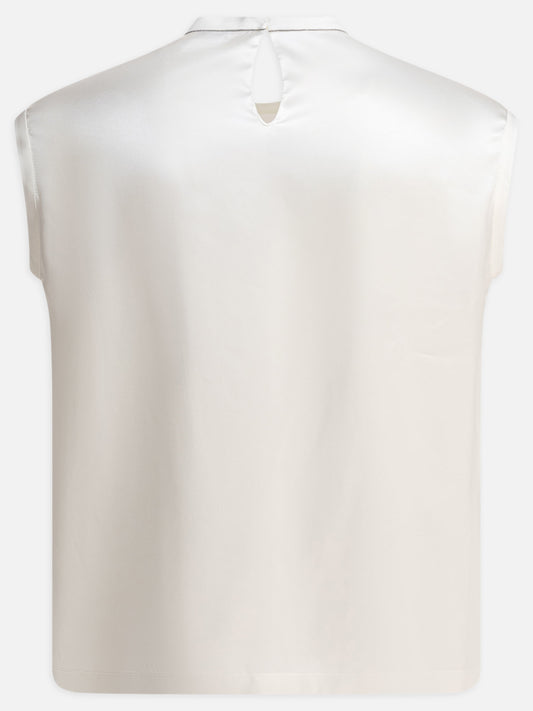 Bluse Solid colour  Bianco - Brunello Cucinelli Donna | VIETTI Online Store | 2
