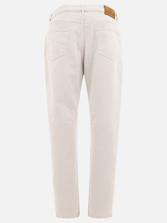 Jeans a gamba dritta Solid colour  Grigio - Brunello Cucinelli Uomo | VIETTI Online Store | 2

