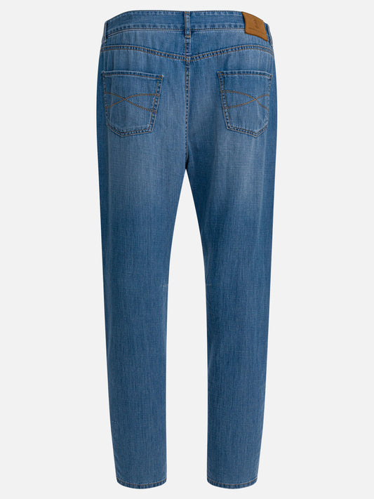 Jeans a gamba dritta Denim  Azzurro - Brunello Cucinelli Uomo | VIETTI Online Store | 2
