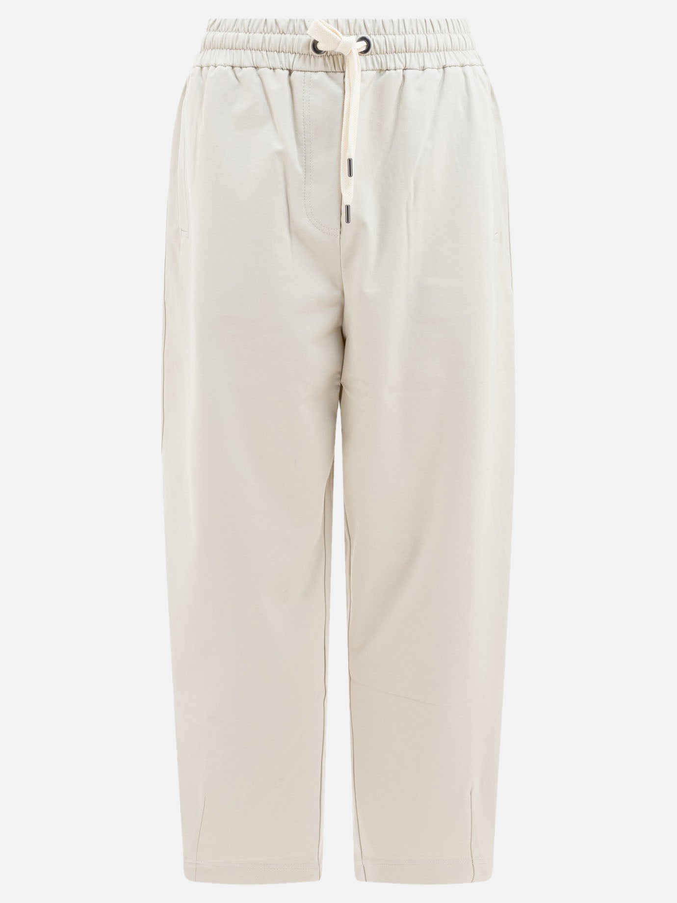 Pantaloni sportivi Solid colour  Bianco - Brunello Cucinelli Donna | PDP | VIETTI Online Store | Zoom-Modal
