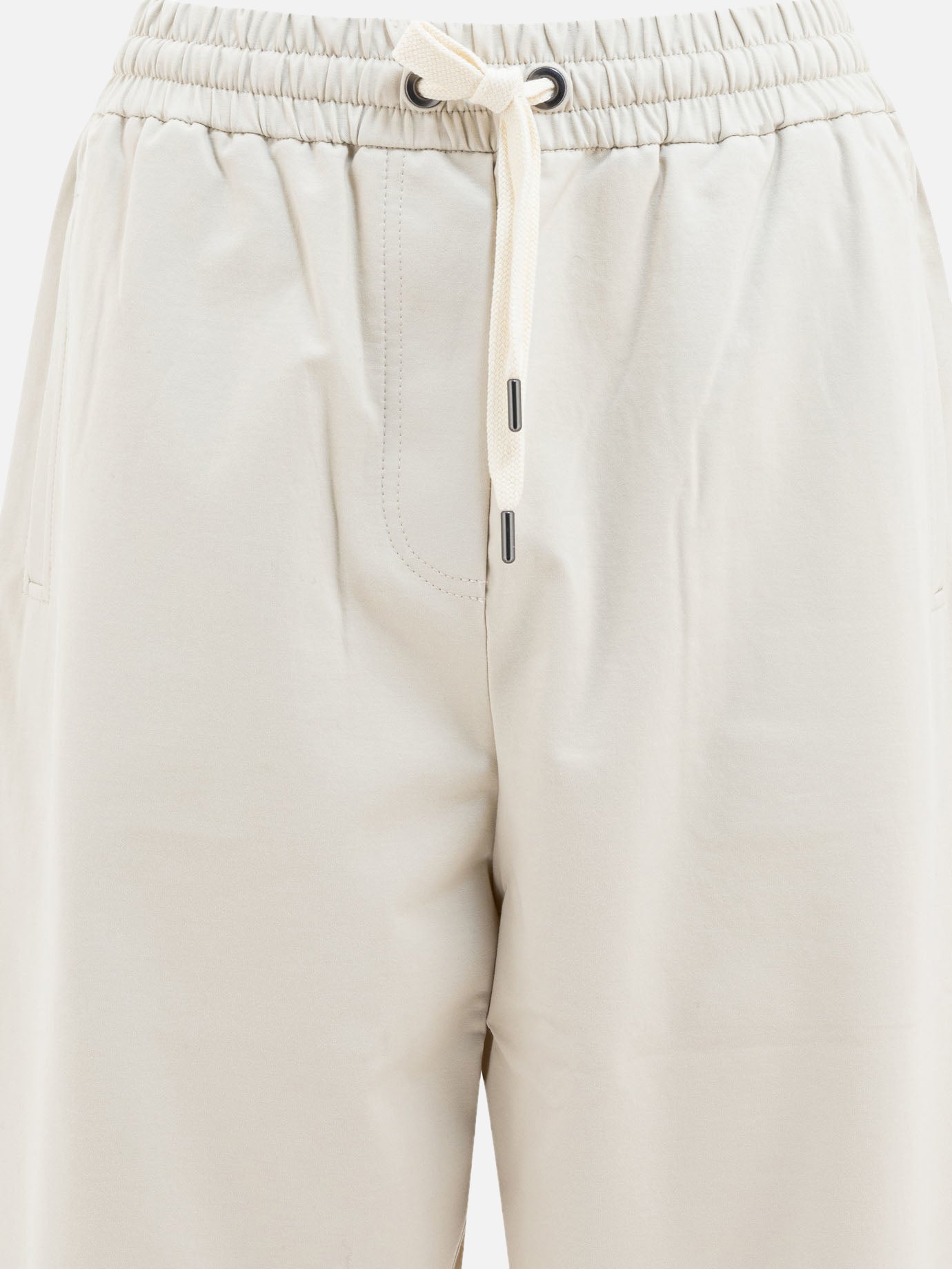 Pantaloni sportivi Solid colour  Bianco - Brunello Cucinelli Donna | PDP | VIETTI Online Store | Zoom-Modal_3
