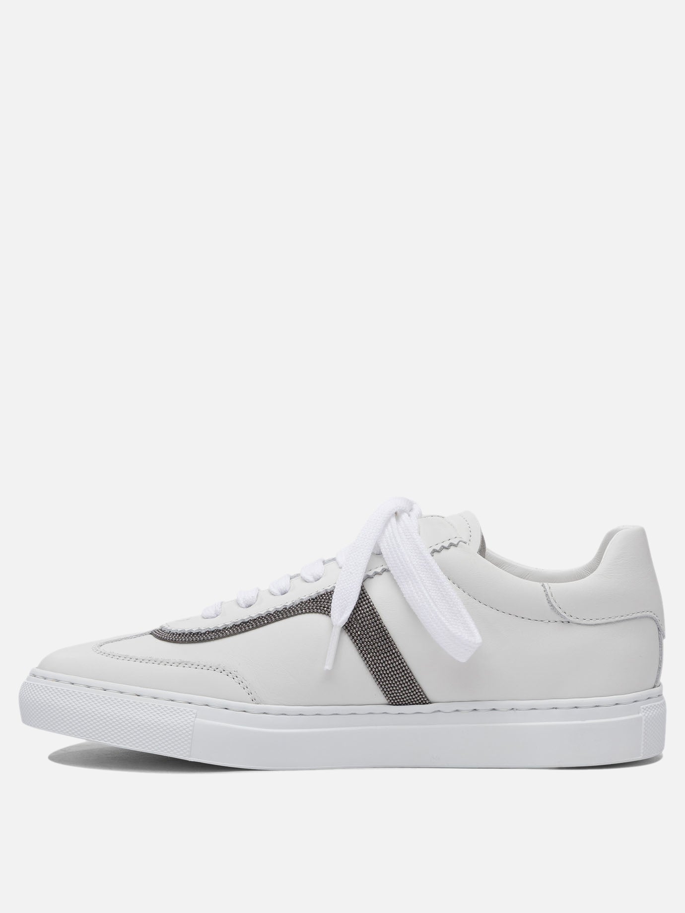 Sneaker basse 100% calf leather - 100% rubber  Bianco - Brunello Cucinelli Donna | PDP | VIETTI Online Store | Zoom-Modal_3
