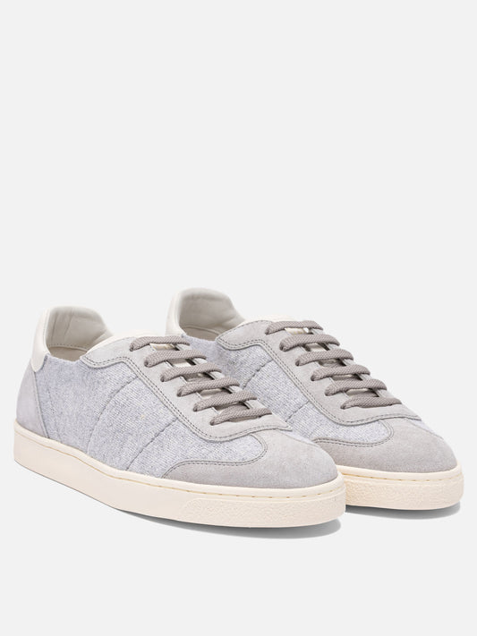 Sneaker basse 80% fabric 20% leather - 100% rubber  Grigio - Brunello Cucinelli Uomo | PLP | VIETTI Online Store | 2
