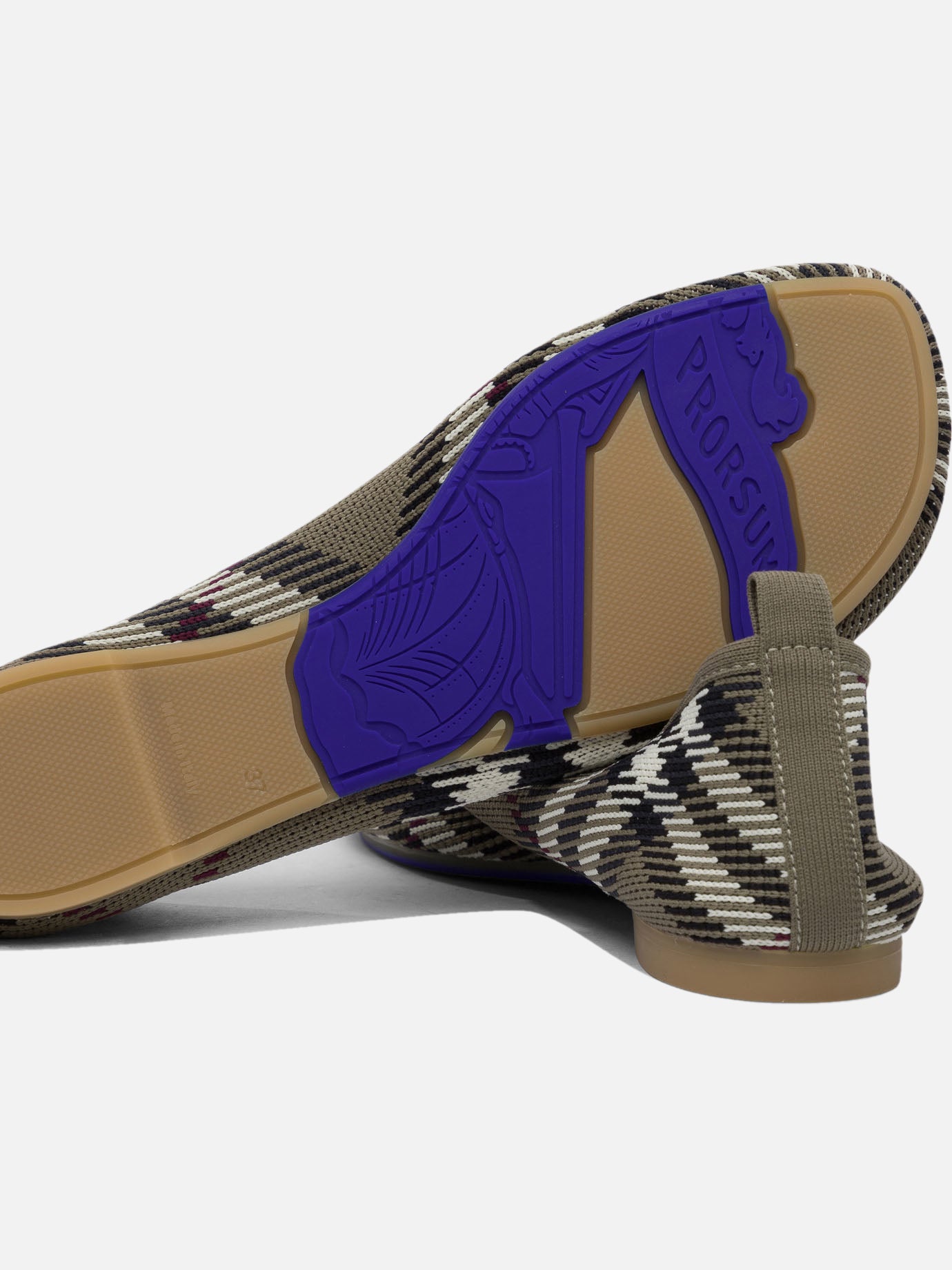 Ballerine classiche 100% cotton - 100% rubber  Grigio - Burberry Donna | PDP | VIETTI Online Store | Zoom-Modal_5
