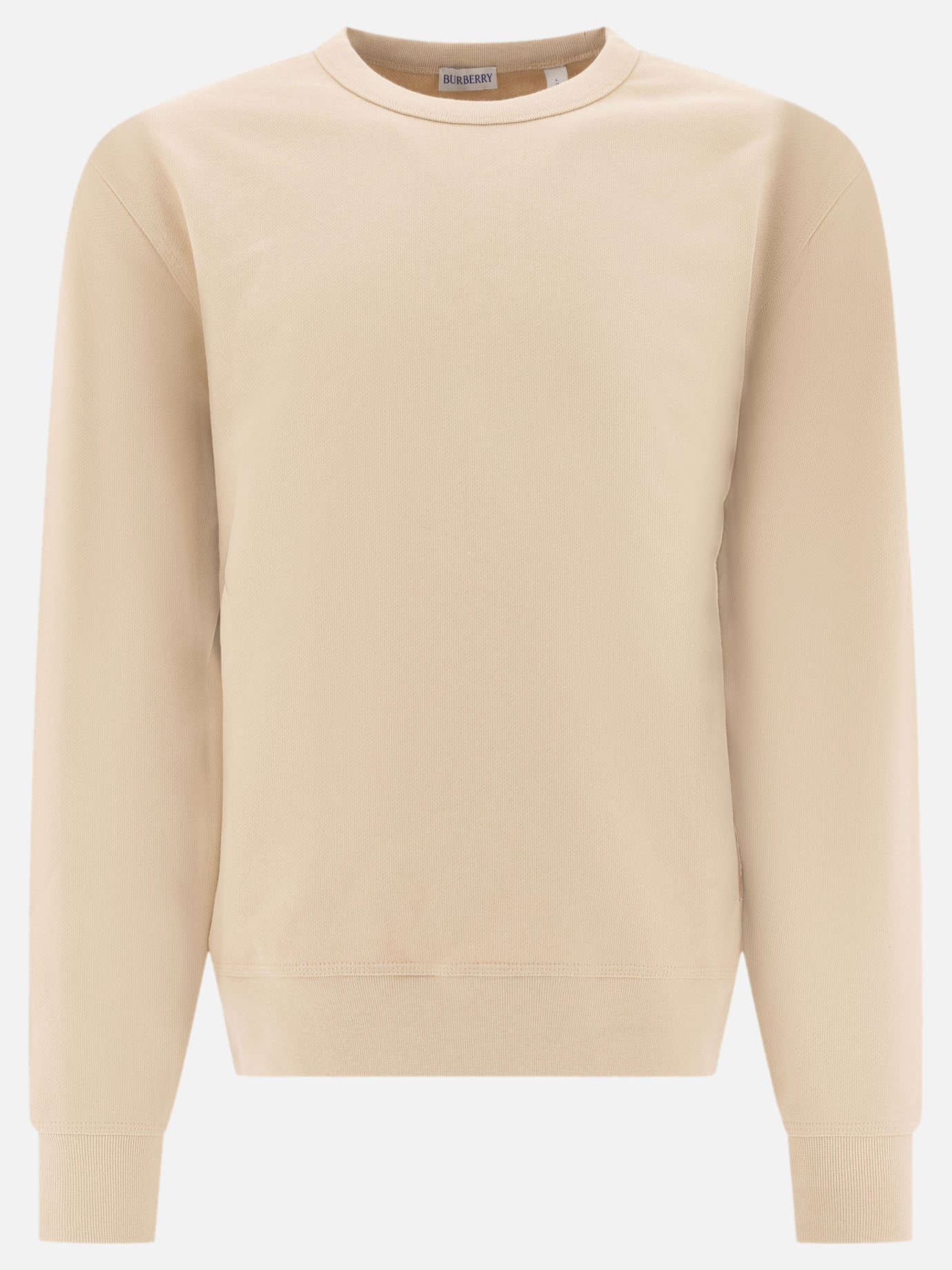 Burberry Felpa gircollo con dettaglio Check 15812019_M Beige thumbnail_1