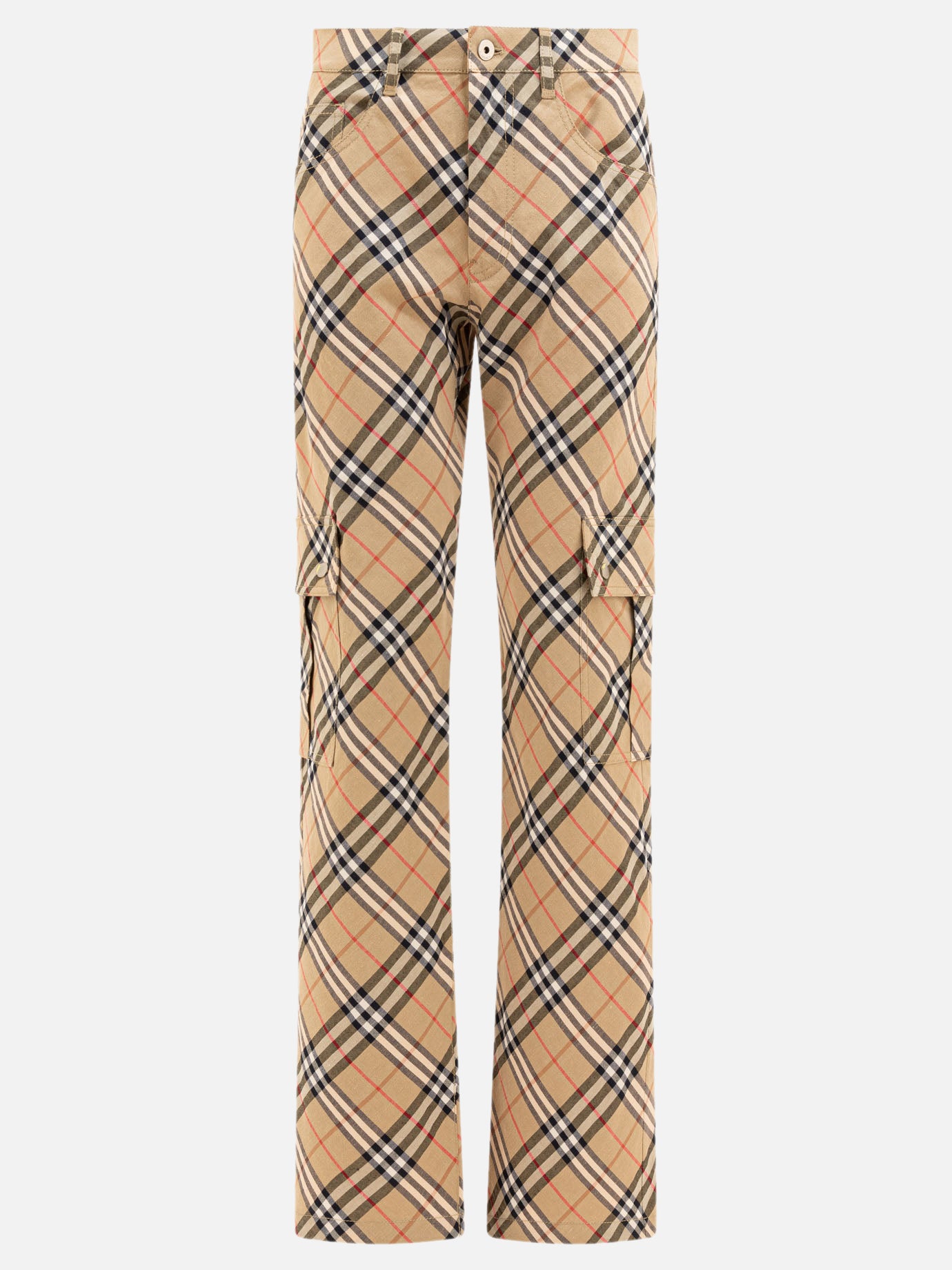 Burberry &quot;Check&quot; cargo trousers 18624641_06 Beige thumbnail_1