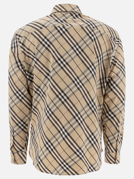 Burberry Cotton Check Shirt 18398031_S Beige 2