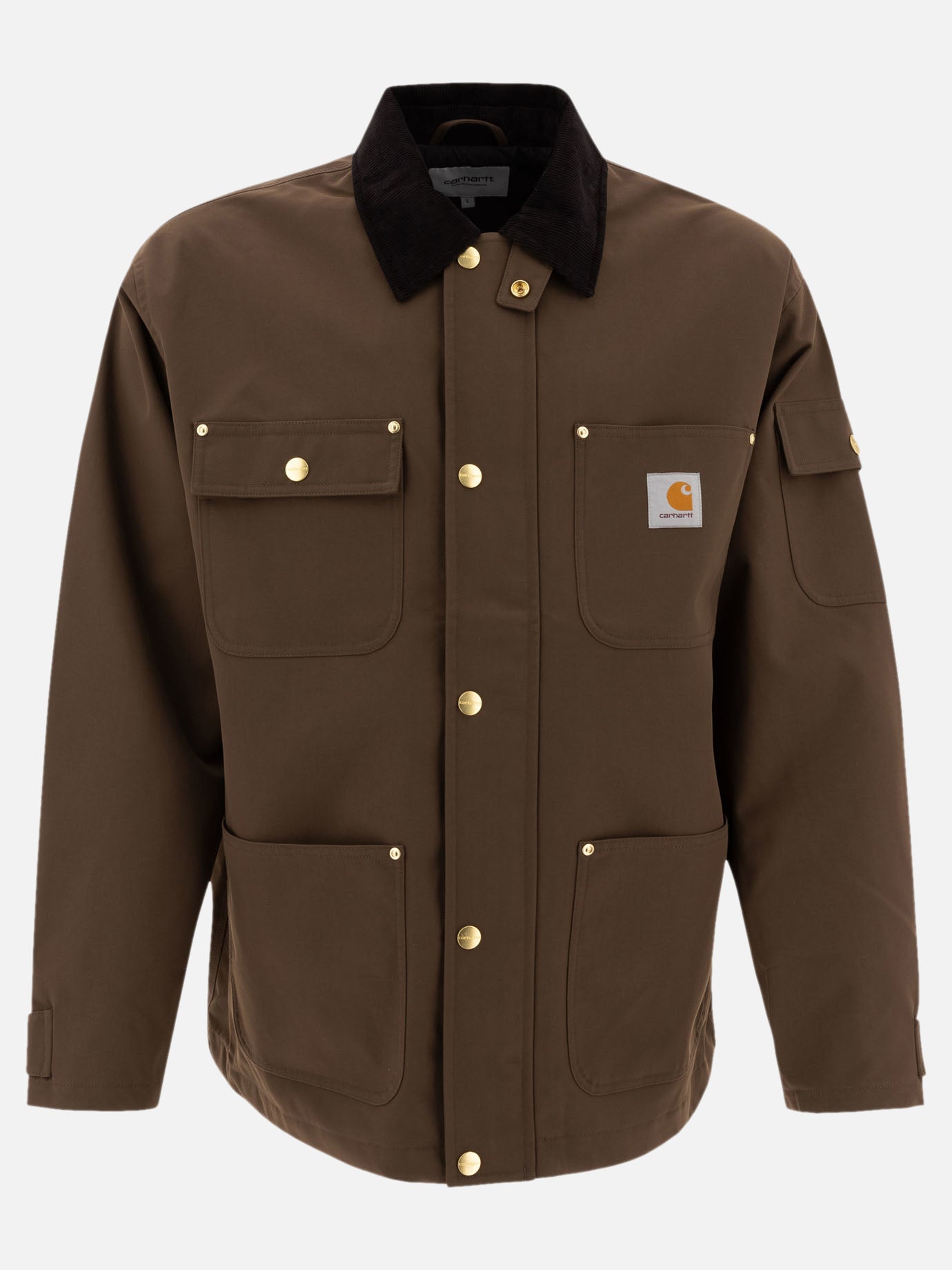 Giacche leggere & Trapuntate Logo  Marrone - Carhartt WIP Uomo | PDP | VIETTI Online Store | thumbnail