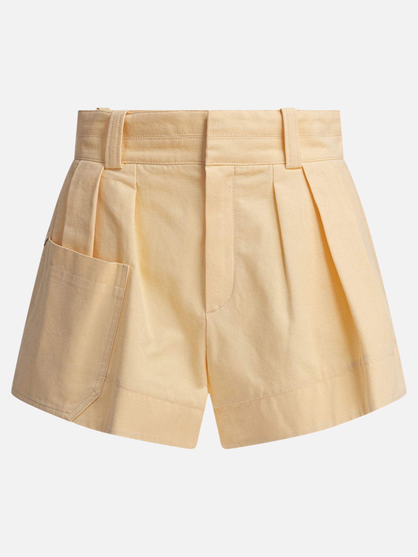 Chloé Mini shorts a vita alta 16586329_36 Beige thumbnail_1