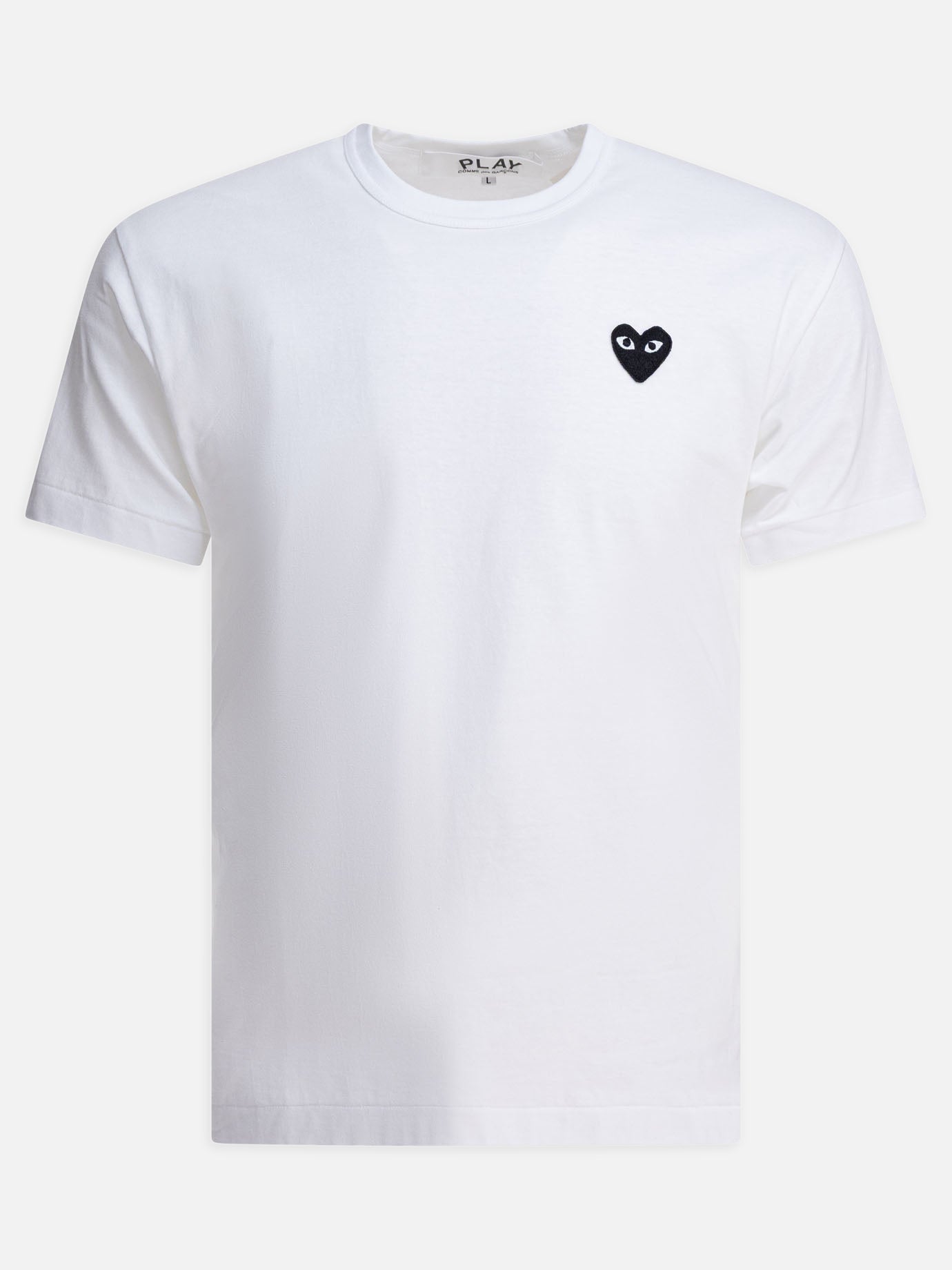 T-shirt girocollo Logo  Bianco - Comme Des Garçons Play Uomo | PDP | VIETTI Online Store | Zoom-Modal
