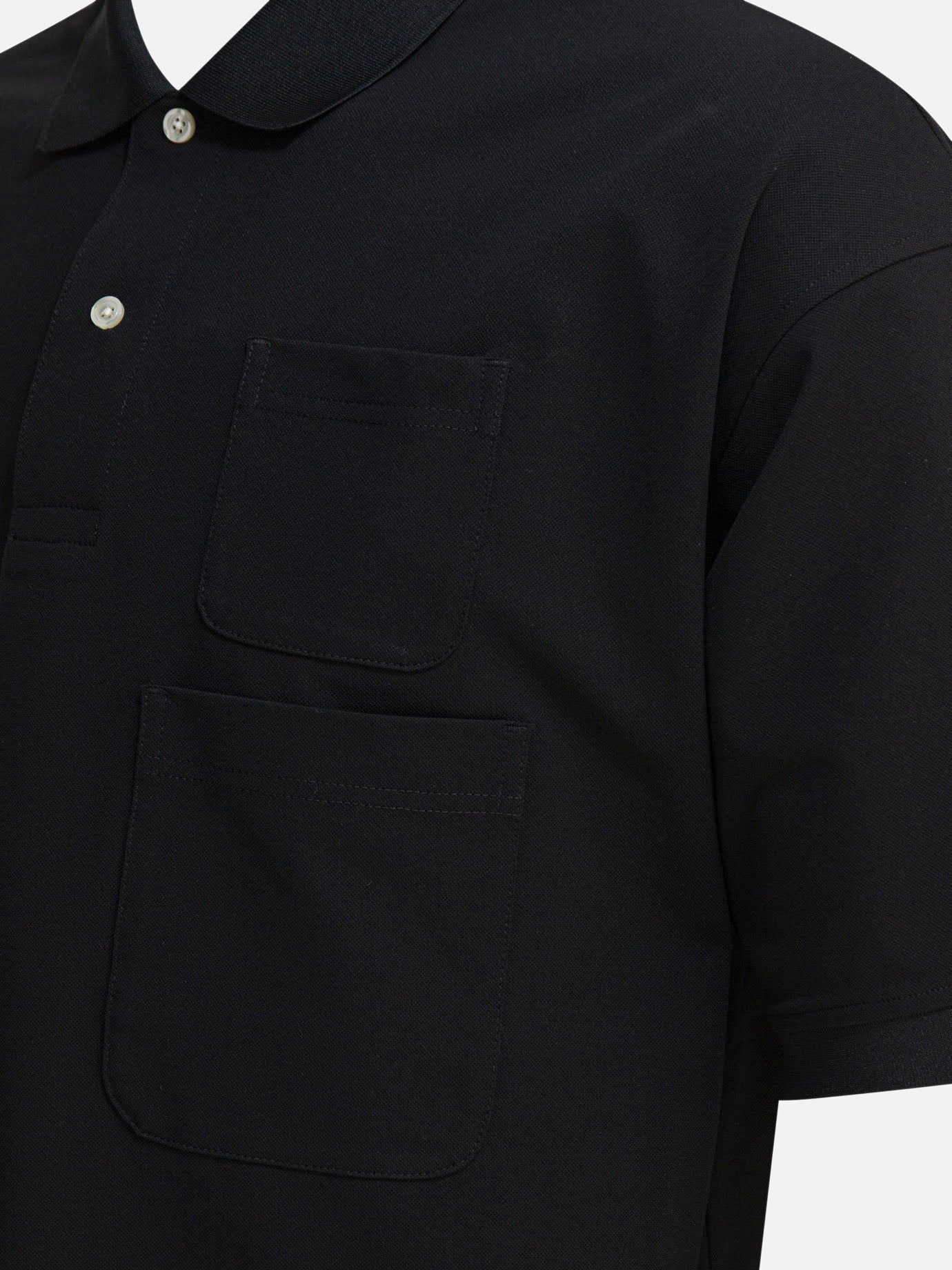 Polo shirts with buttons Solid colour  Black - Daiwa Pier 39 Men | PDP | VIETTI Online Store | Zoom-Modal_4
