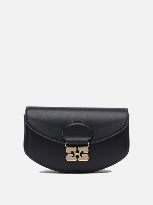 Small bags 65% Recycled Leather 19% PU 16% Polyester  Black - Ganni Women | PLP | VIETTI Online Store 
